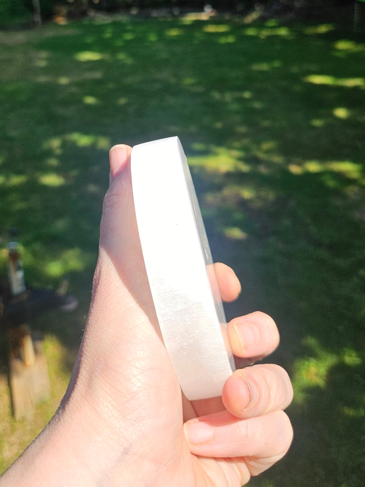 Carved Selenite plate