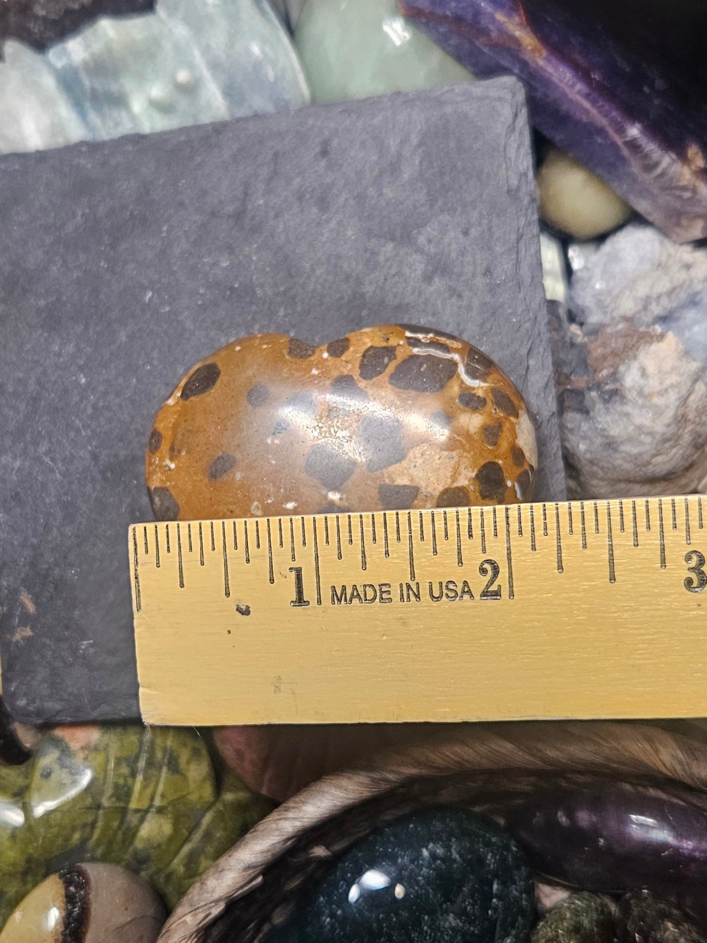 Leopard Skin Jasper Heart
