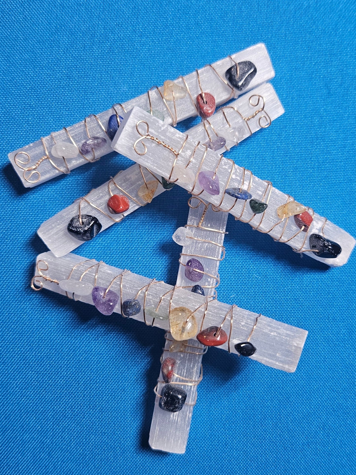 Selenite Chakra crystal stone wraps