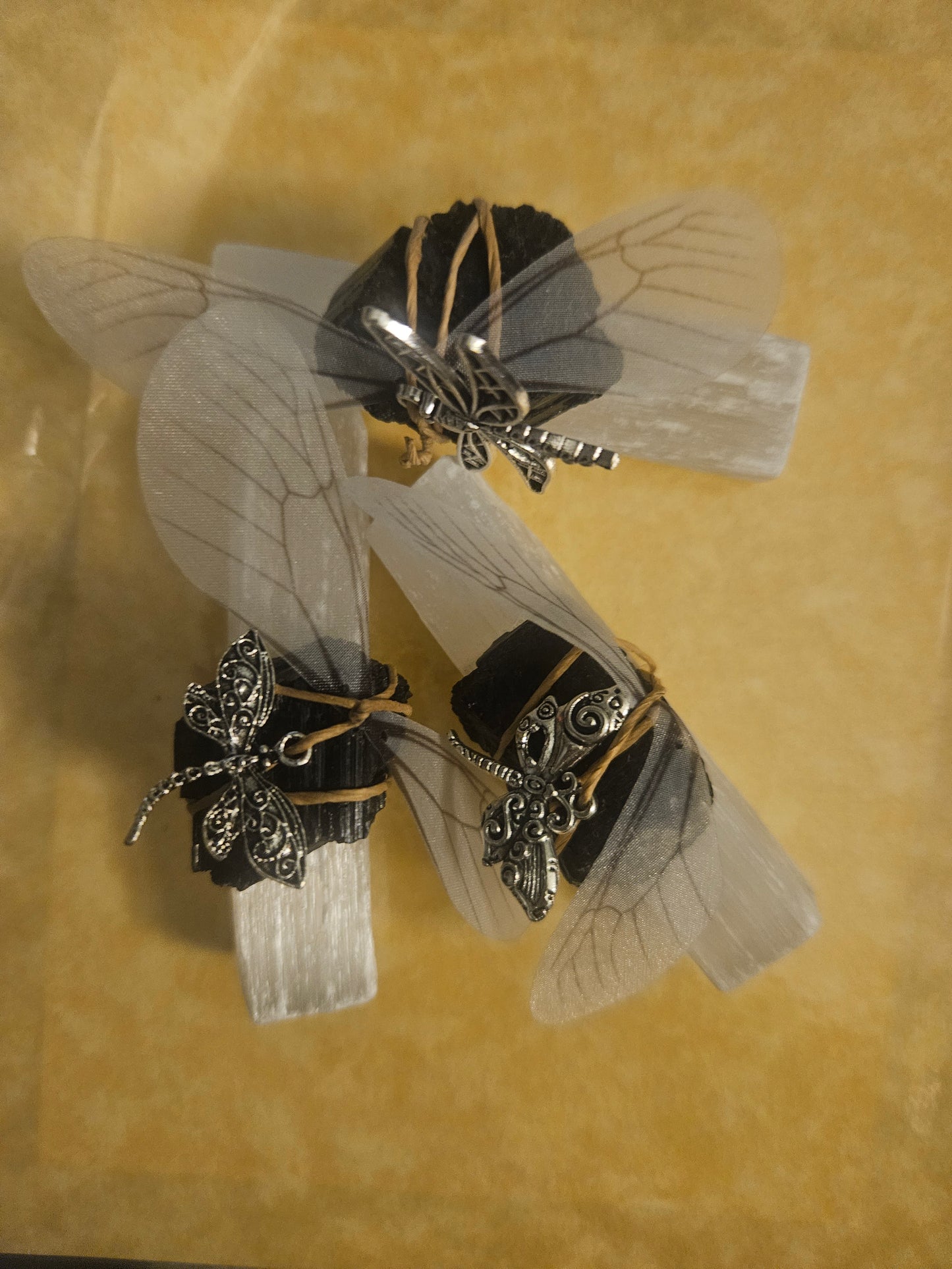 YinYang bundle Selenite and Tourmaline 🤍🖤