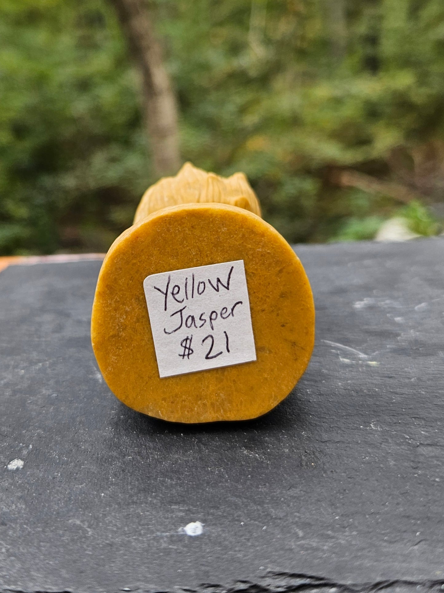 Unique Yellow Jasper meditative carving 😍