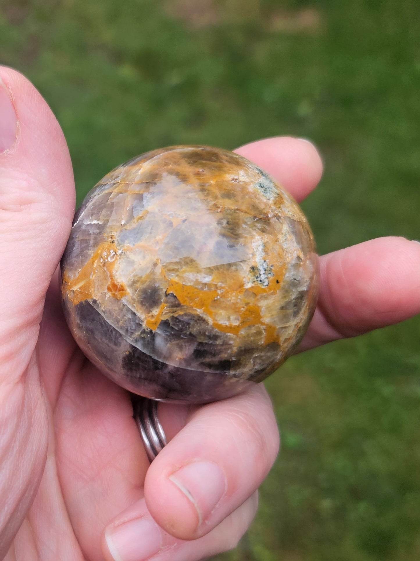 Golden Moonstone Sphere