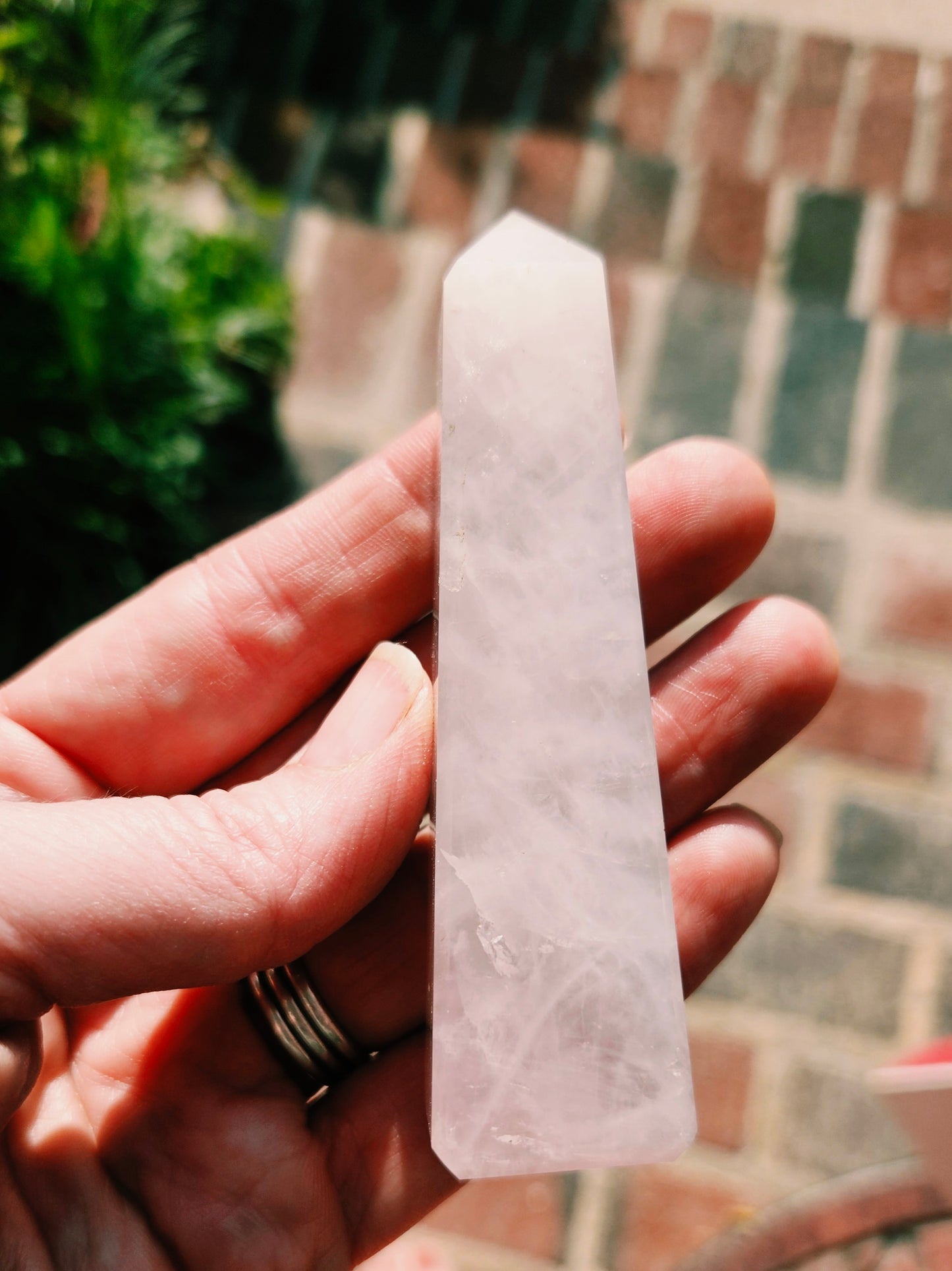Blush pink Moonstone tower