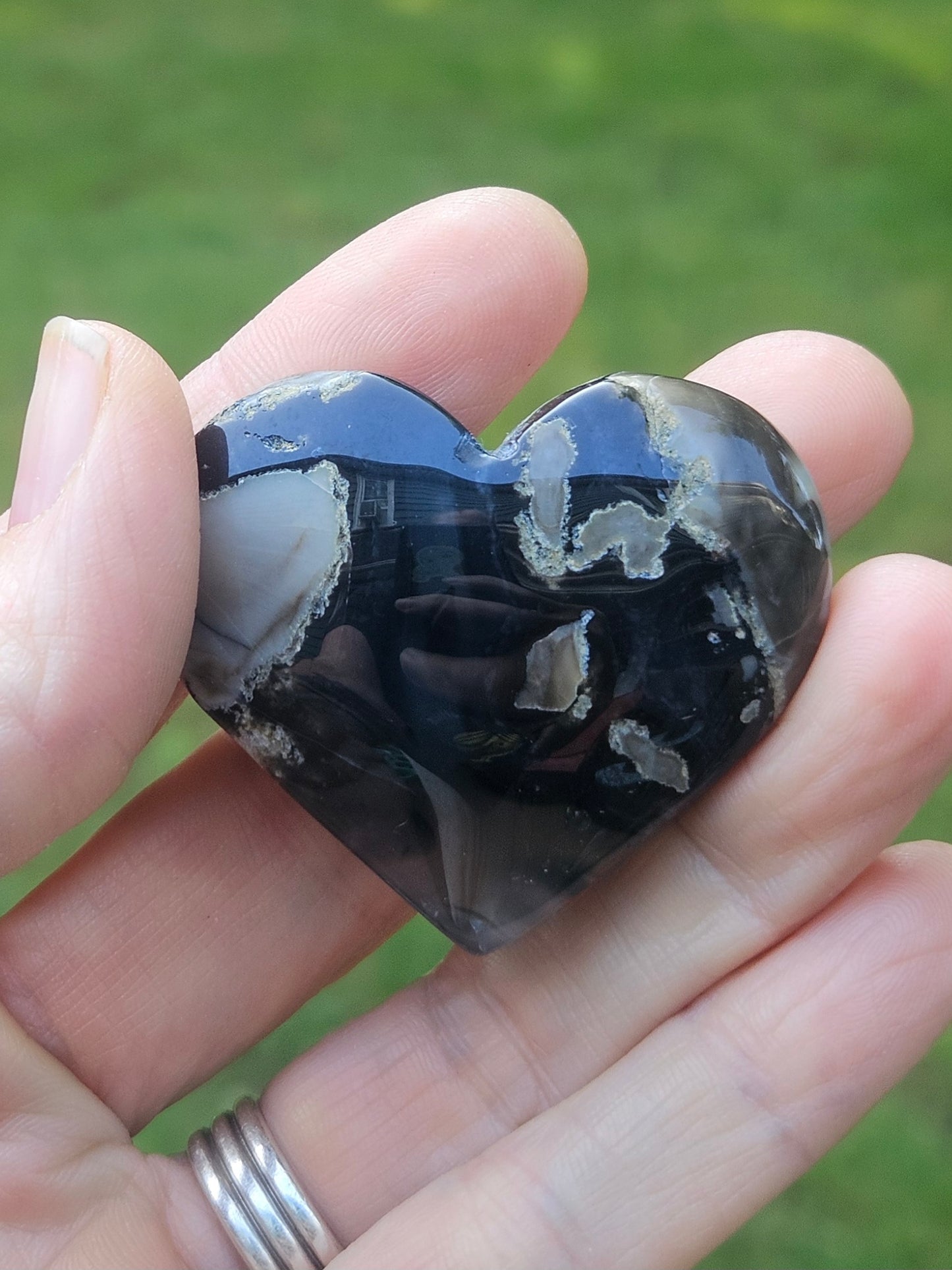 Volcano Agate heart