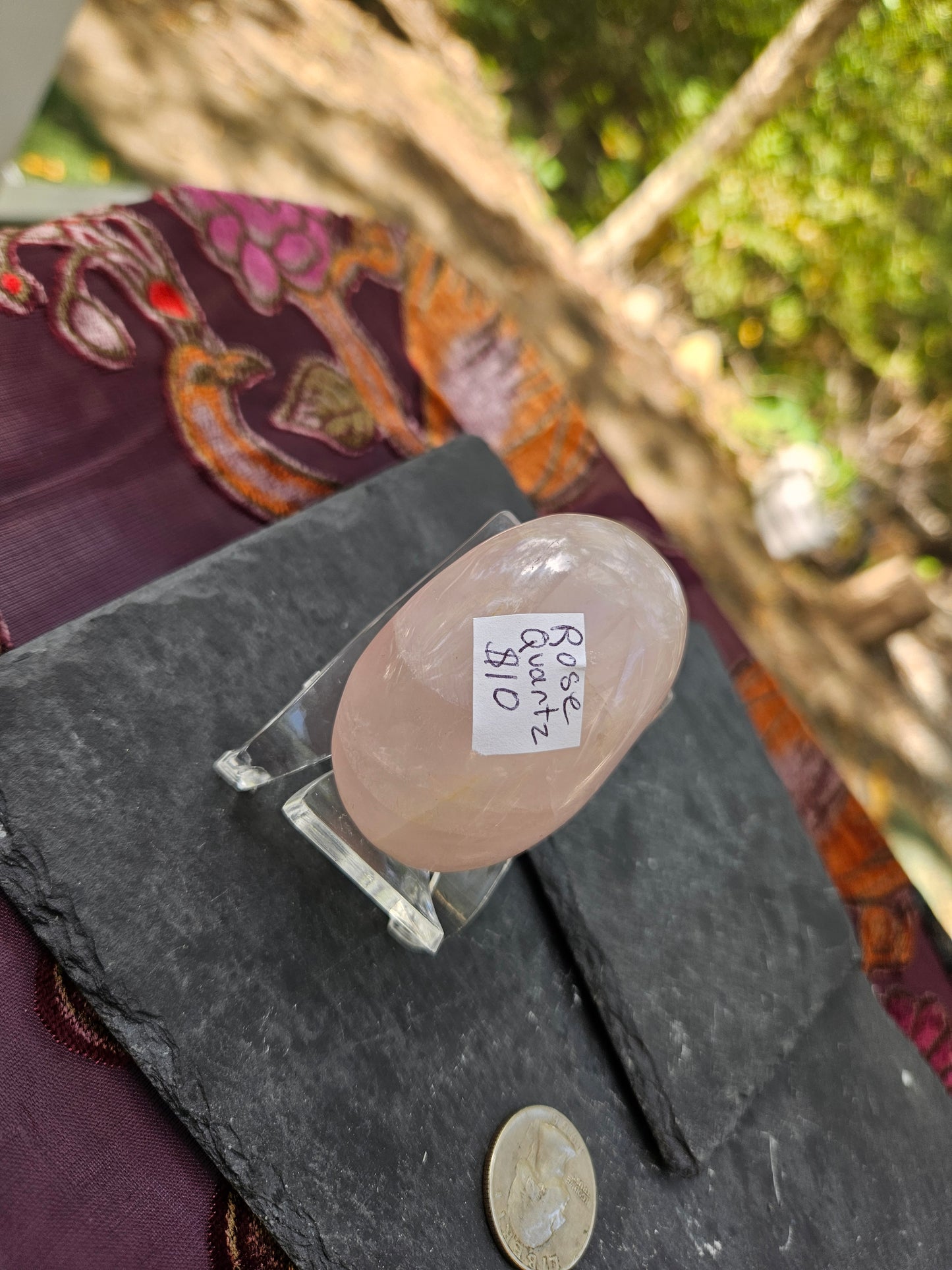Rose Quartz palm stone