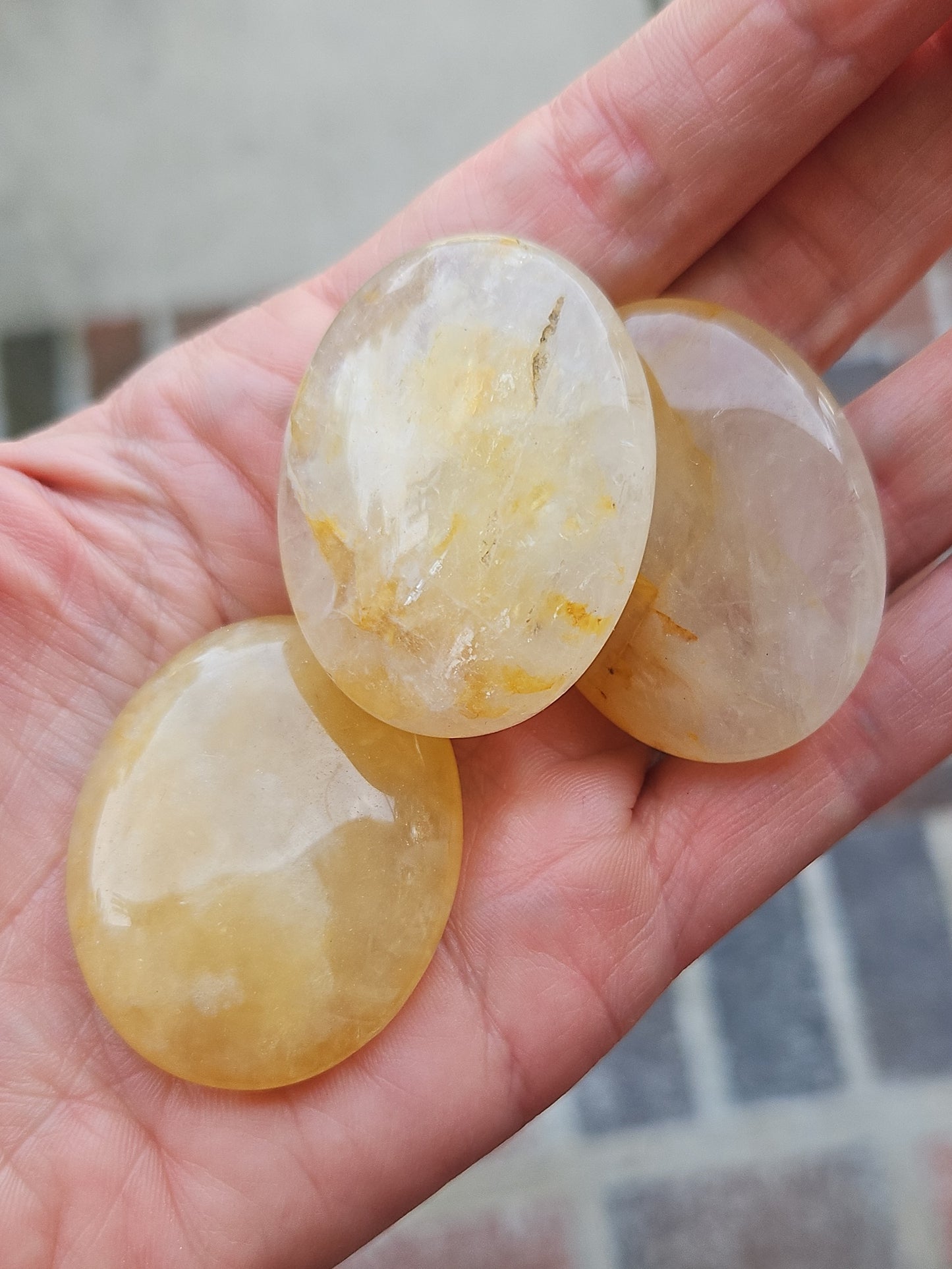 Golden Healer palm stones