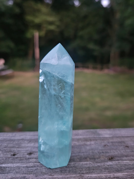 Aqua Green Fluorite Tower