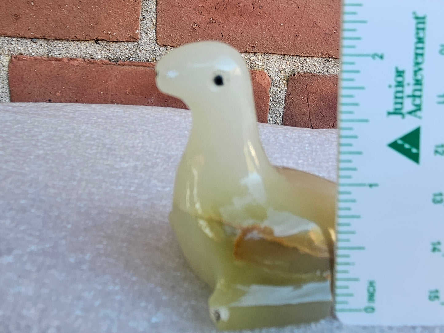 Pistachio Calcite Seal carving 💛