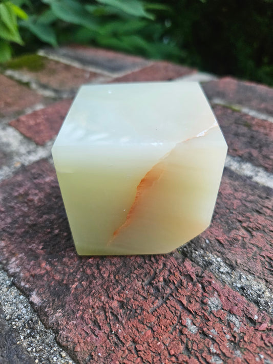 Pistachio Calcite cube