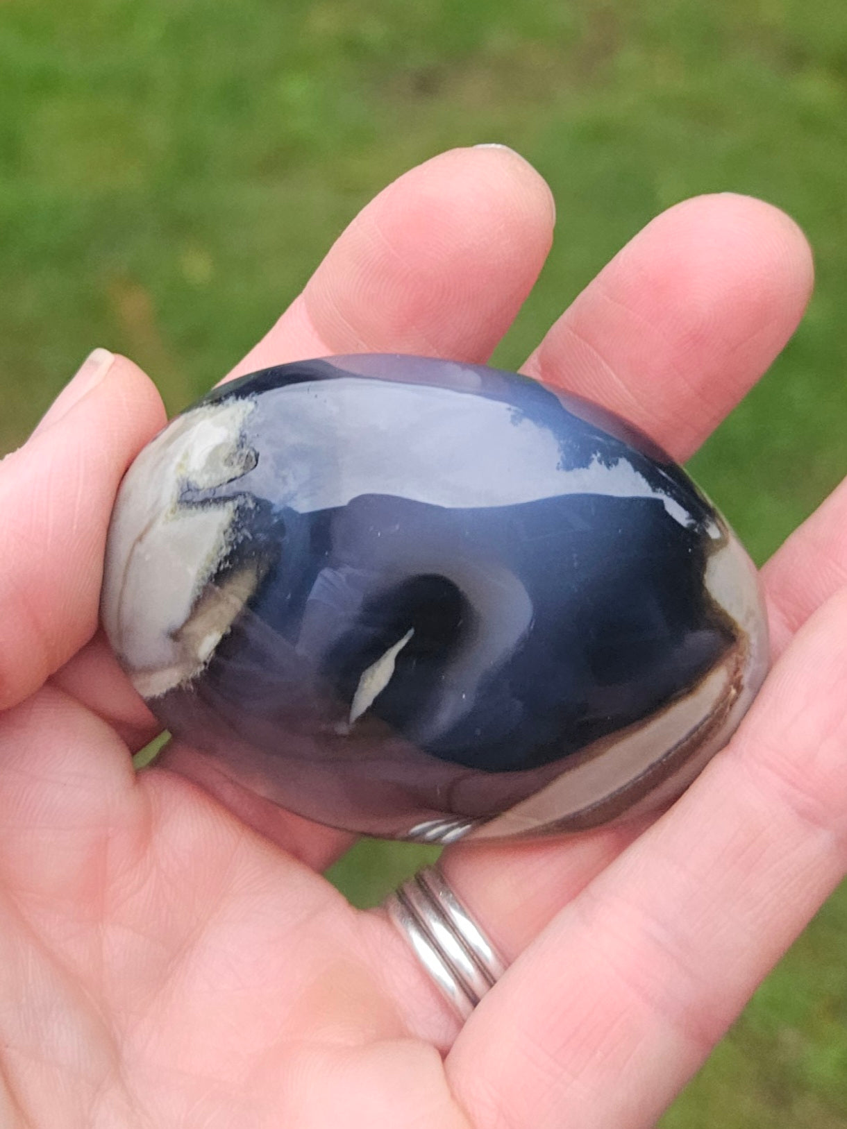 Volcano Agate palm stone
