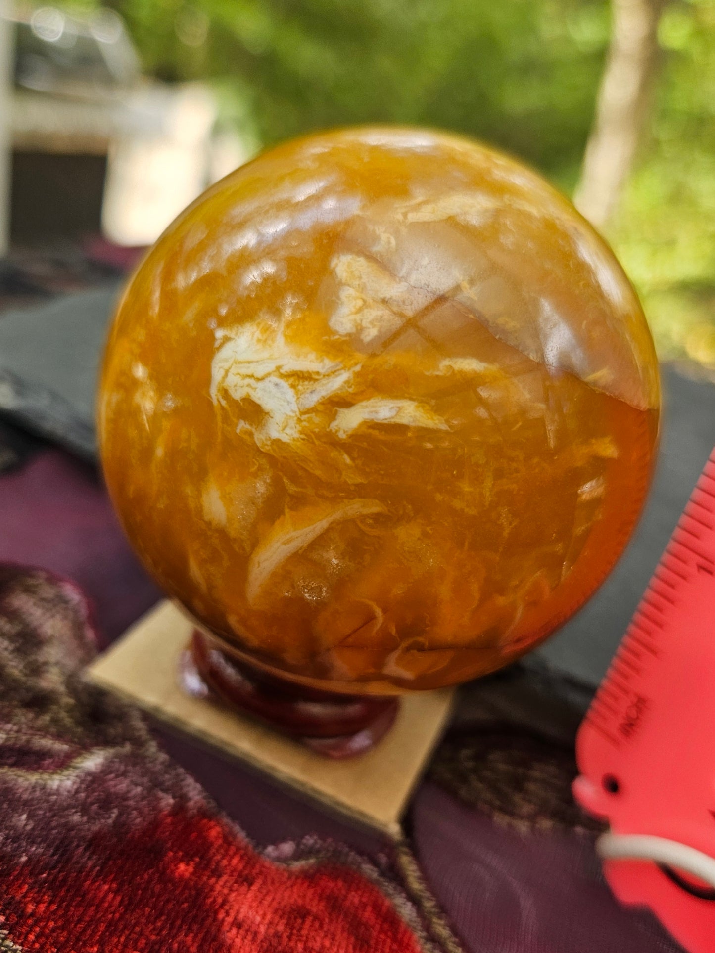 Buttery Honey Calcite Sphere