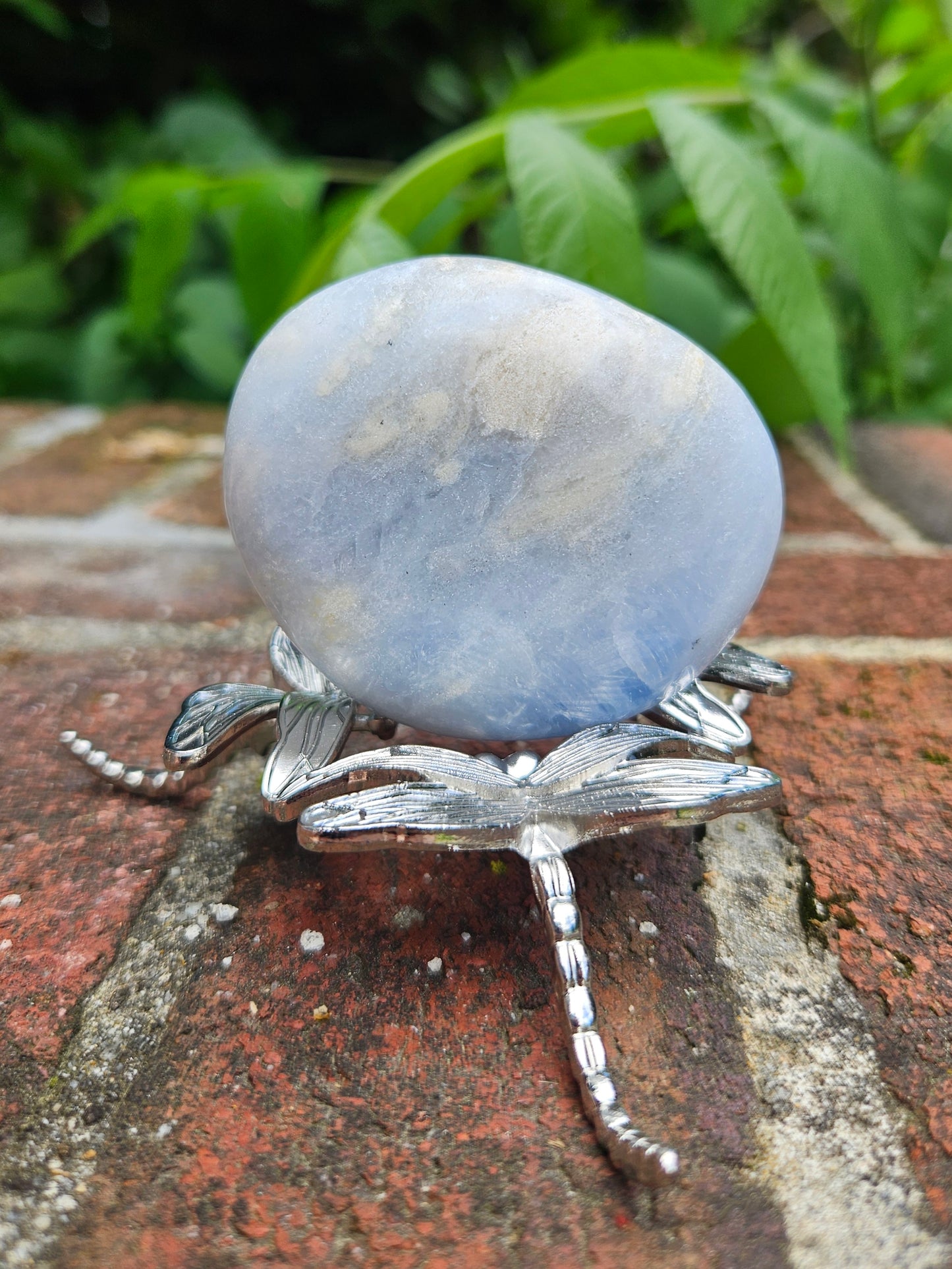 Blue Calcite palm stone