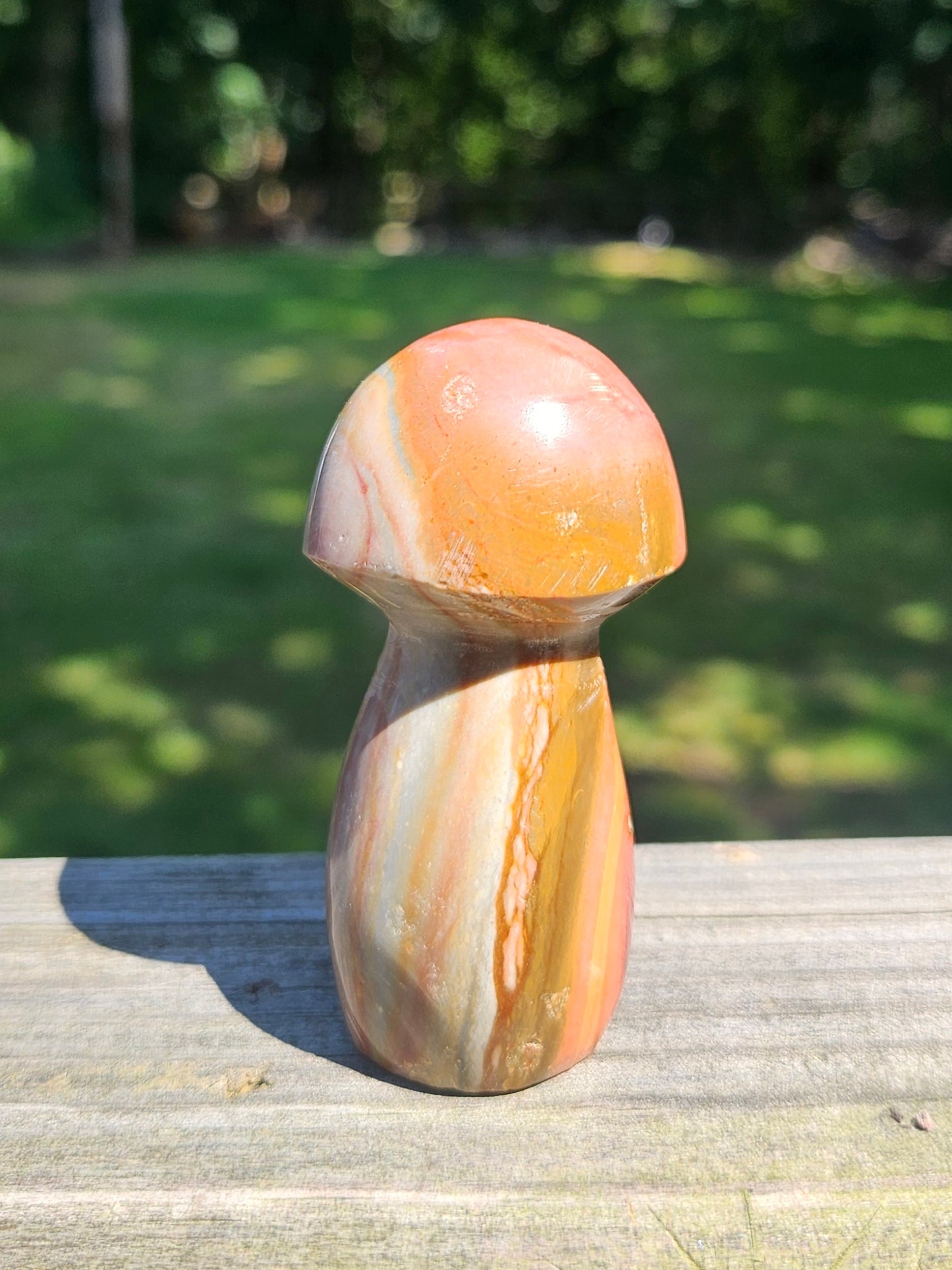 Polychrome Mushroom carving