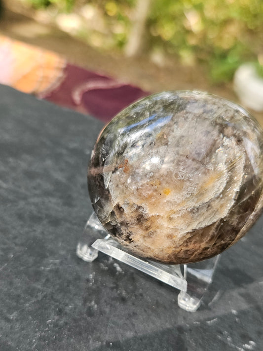 Black Moonstone palm stone