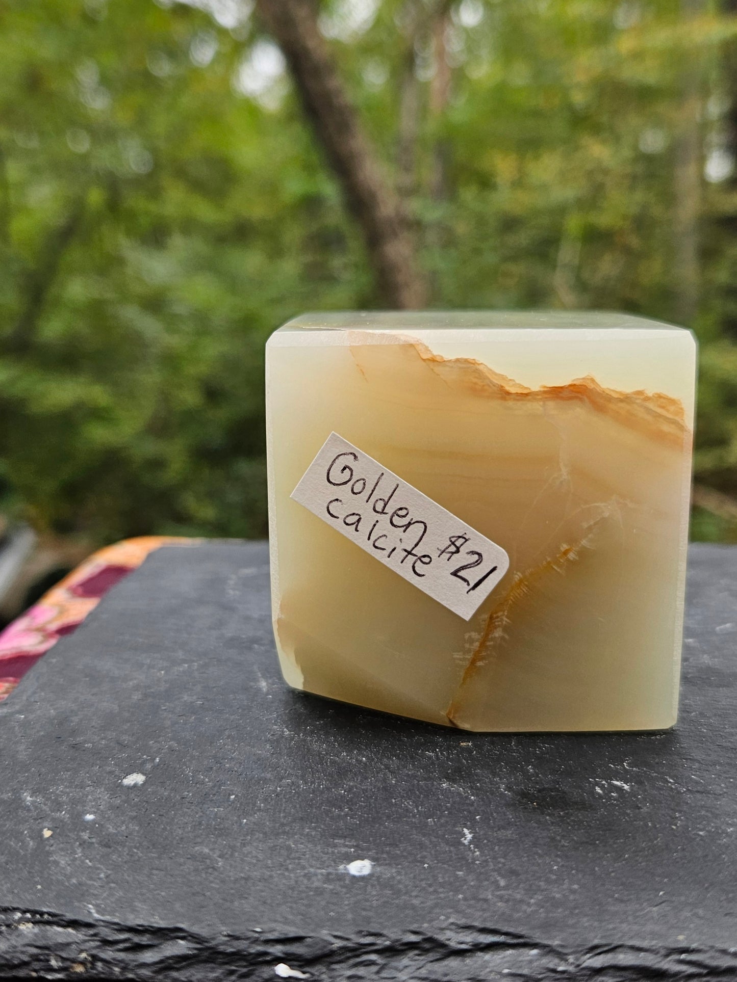Large Pistachio Calcite cube