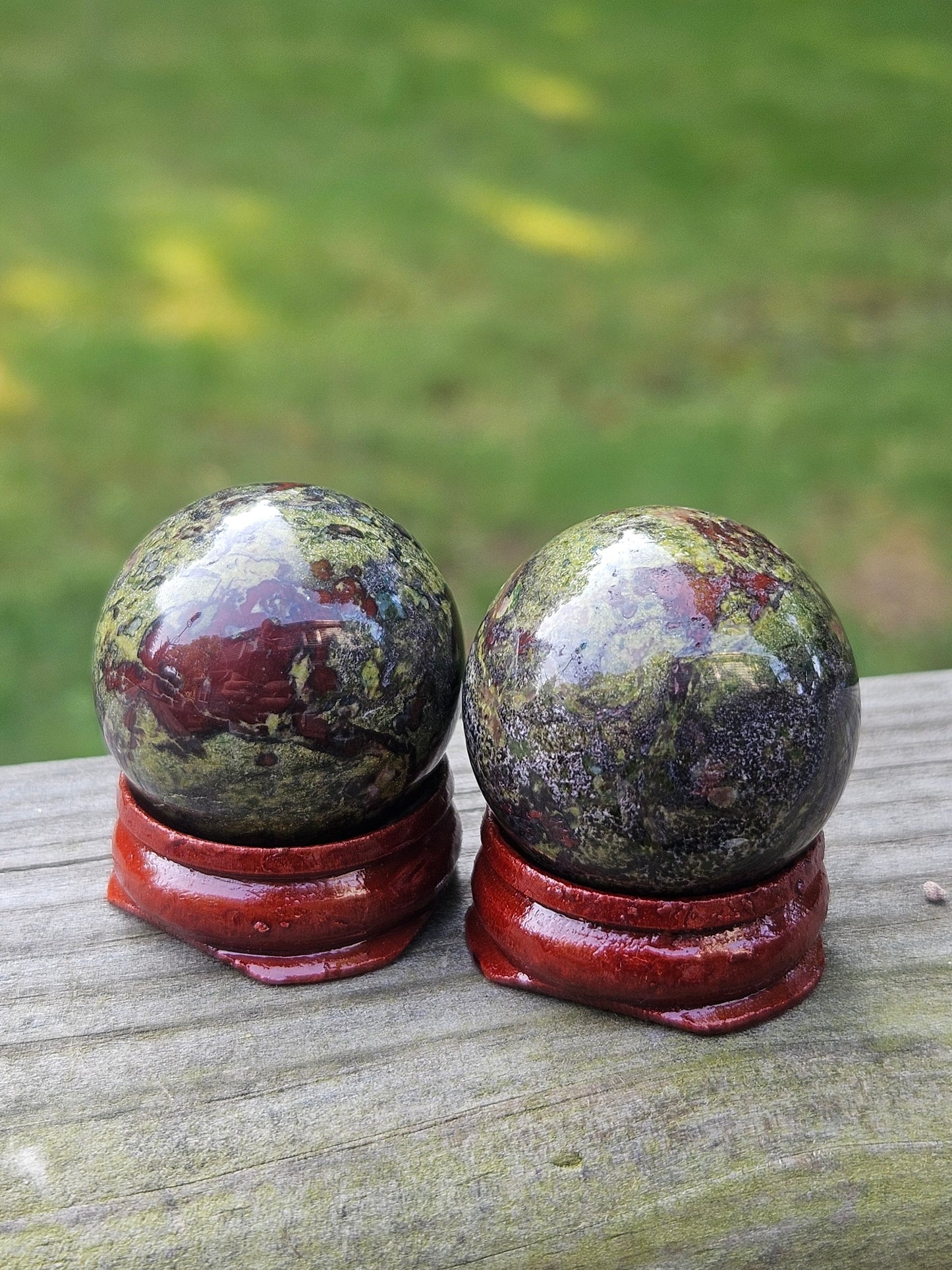 Dragon's Blood Jasper spheres