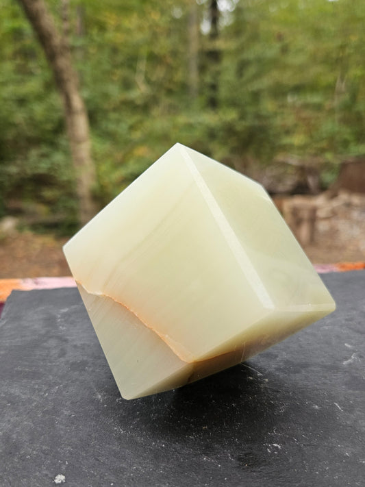 Large Pistachio Calcite cube