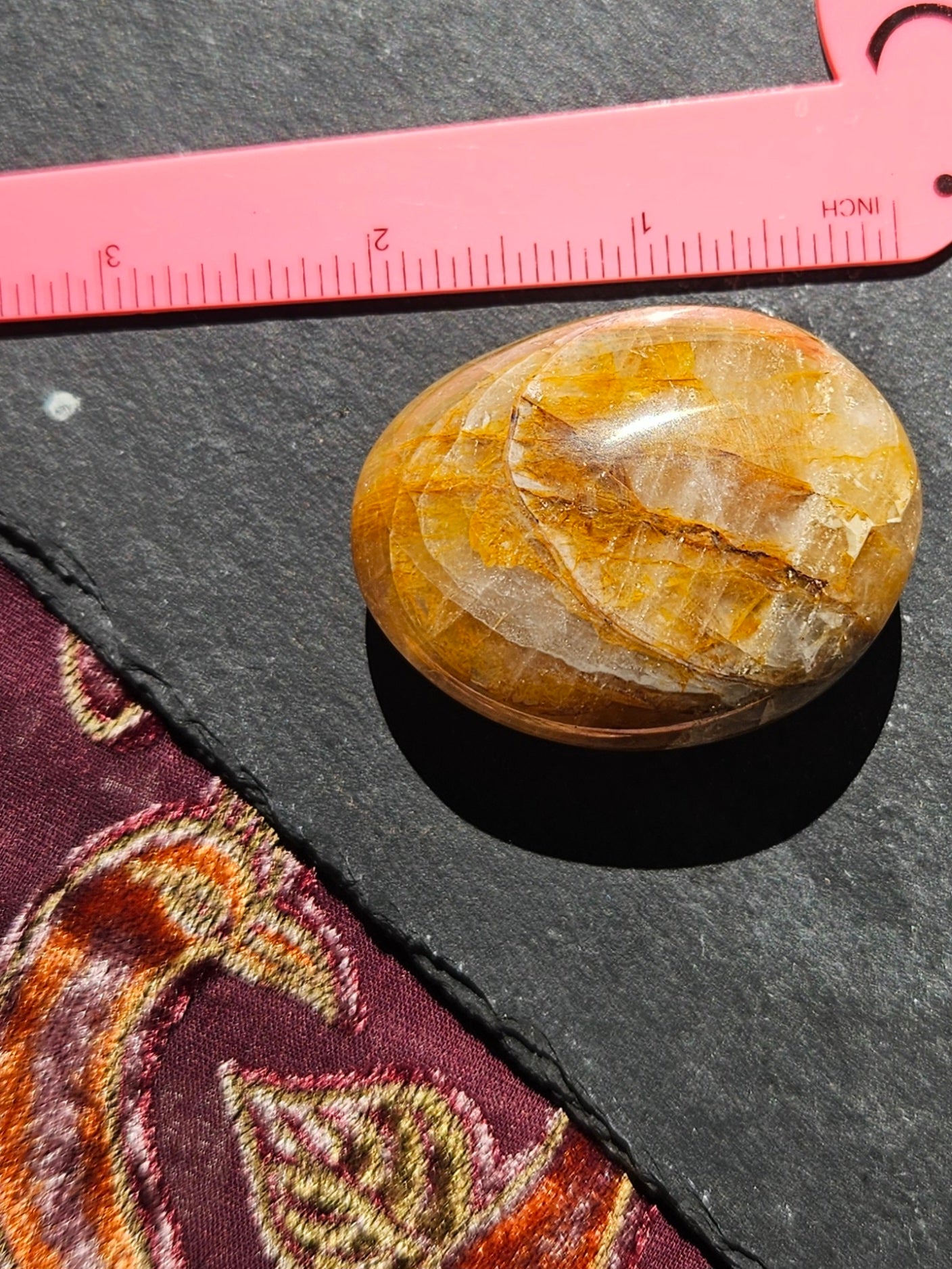 Golden Healer palm stone