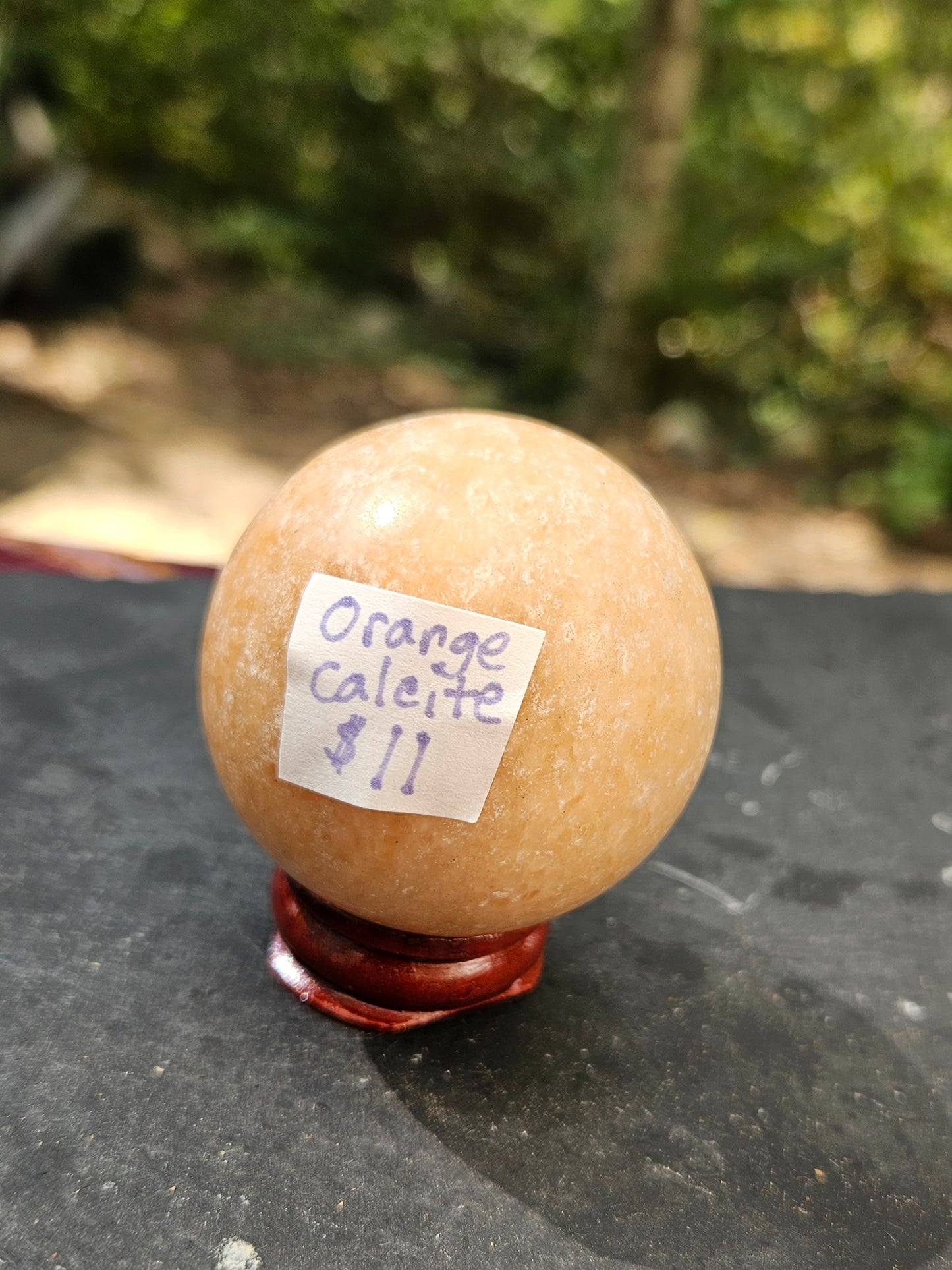 Orange Calcite sphere