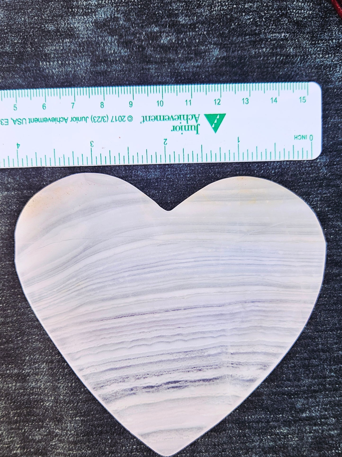 Beautiful White Agate heart plate