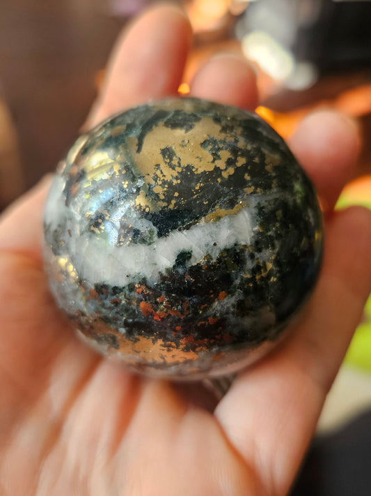 Tourmaline Quartz Pyrite sphere