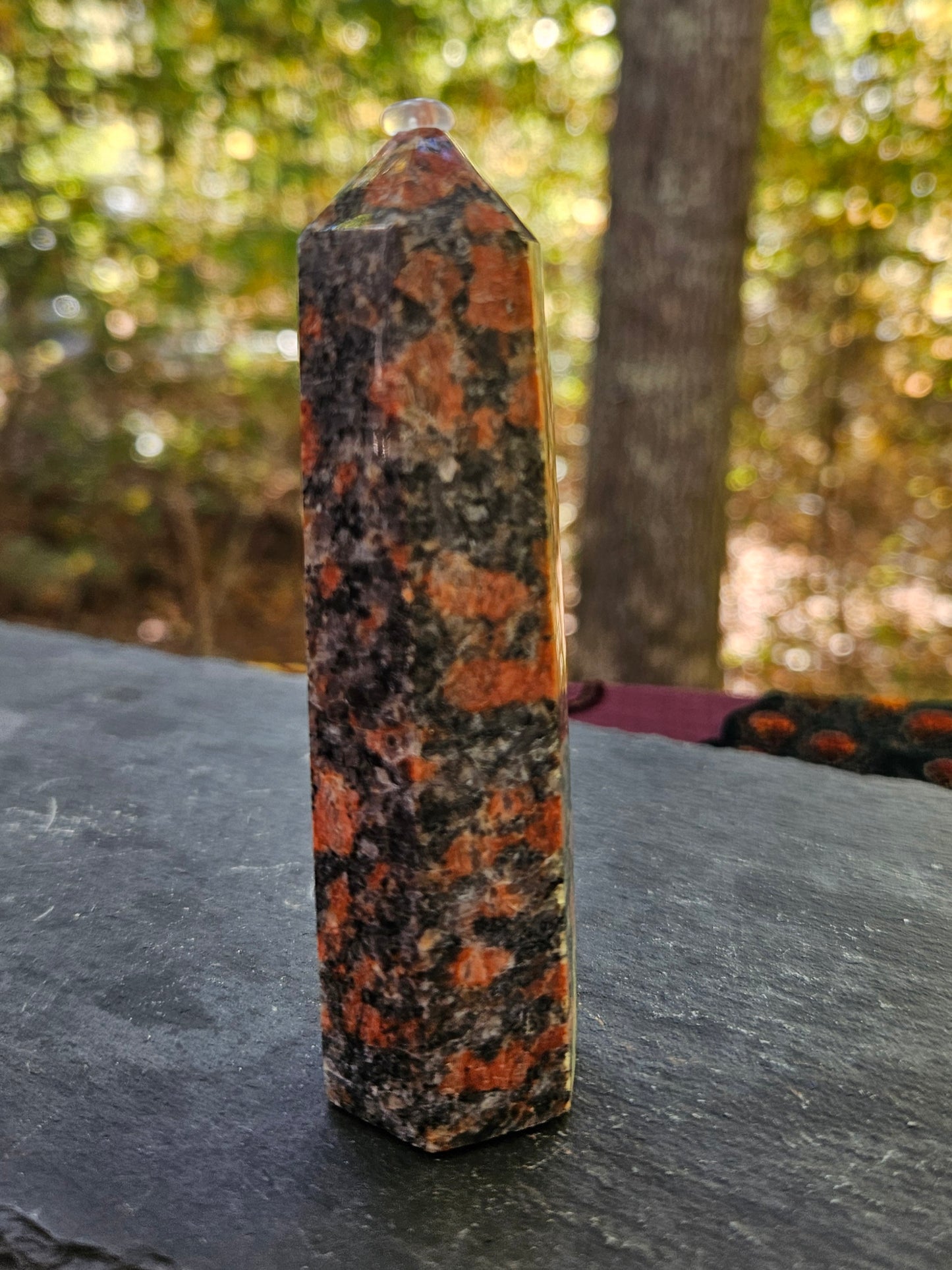 Red Snowflake Obsidian
