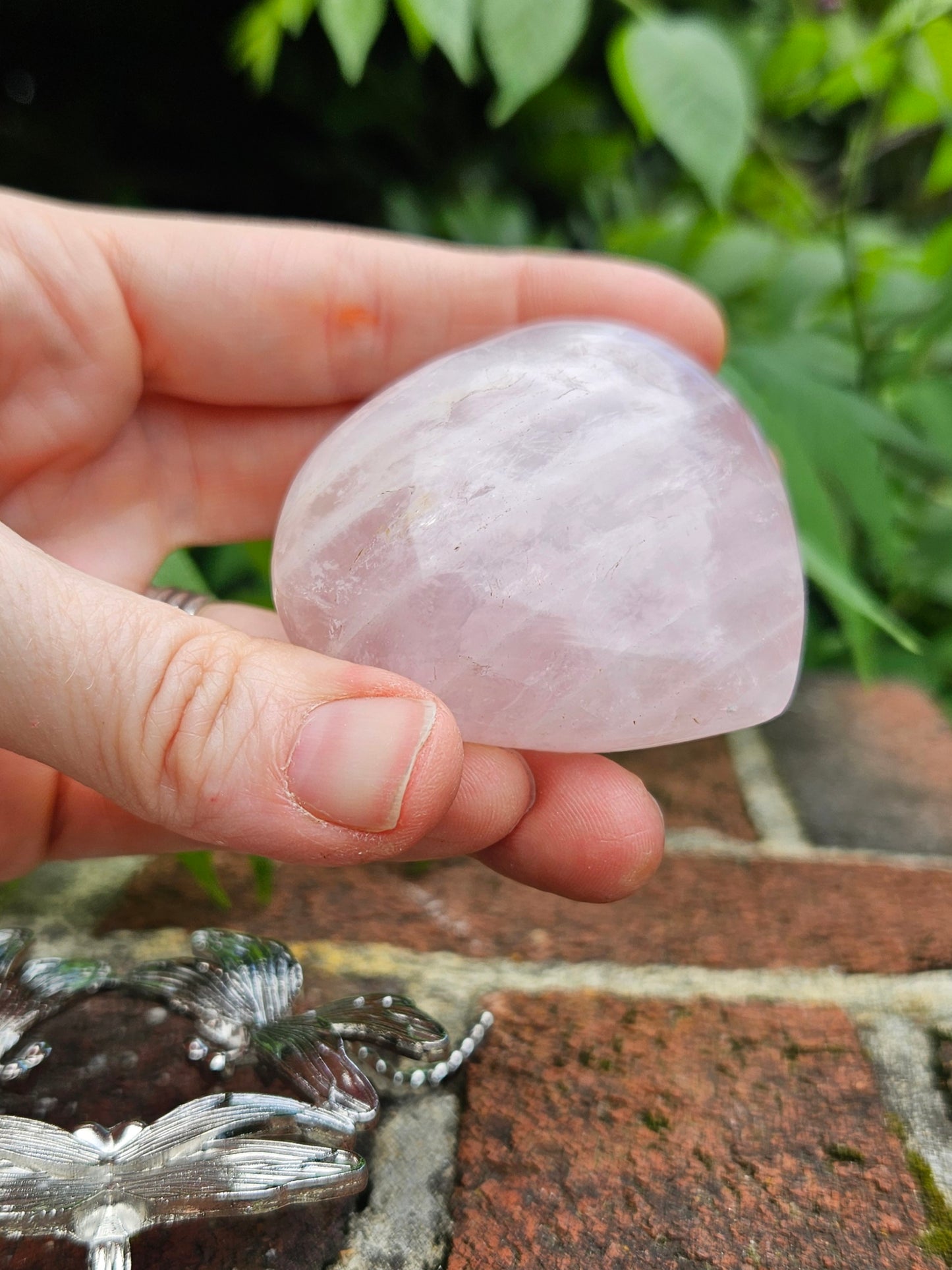 Rose quartz heart