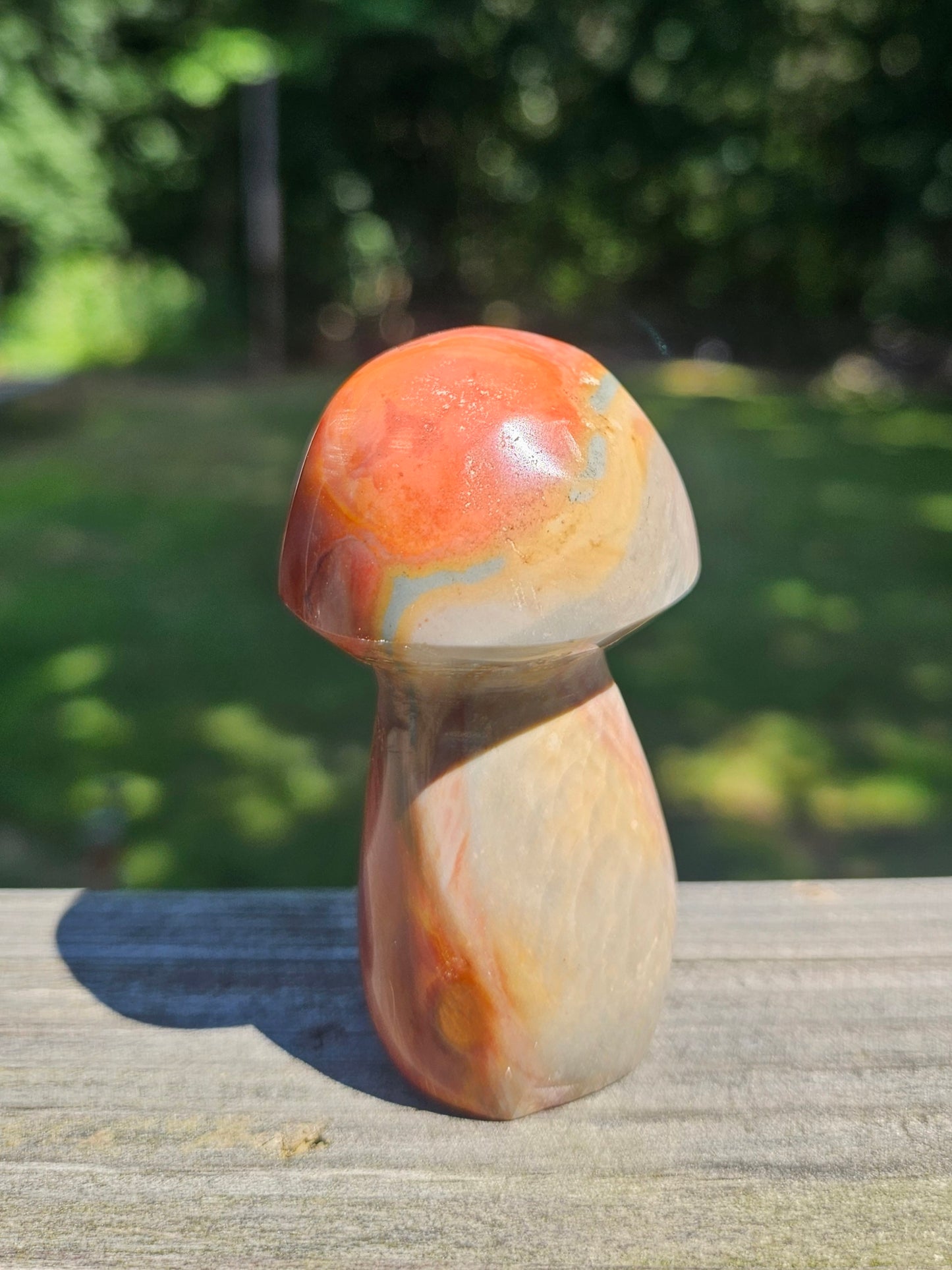 Polychrome Mushroom carving