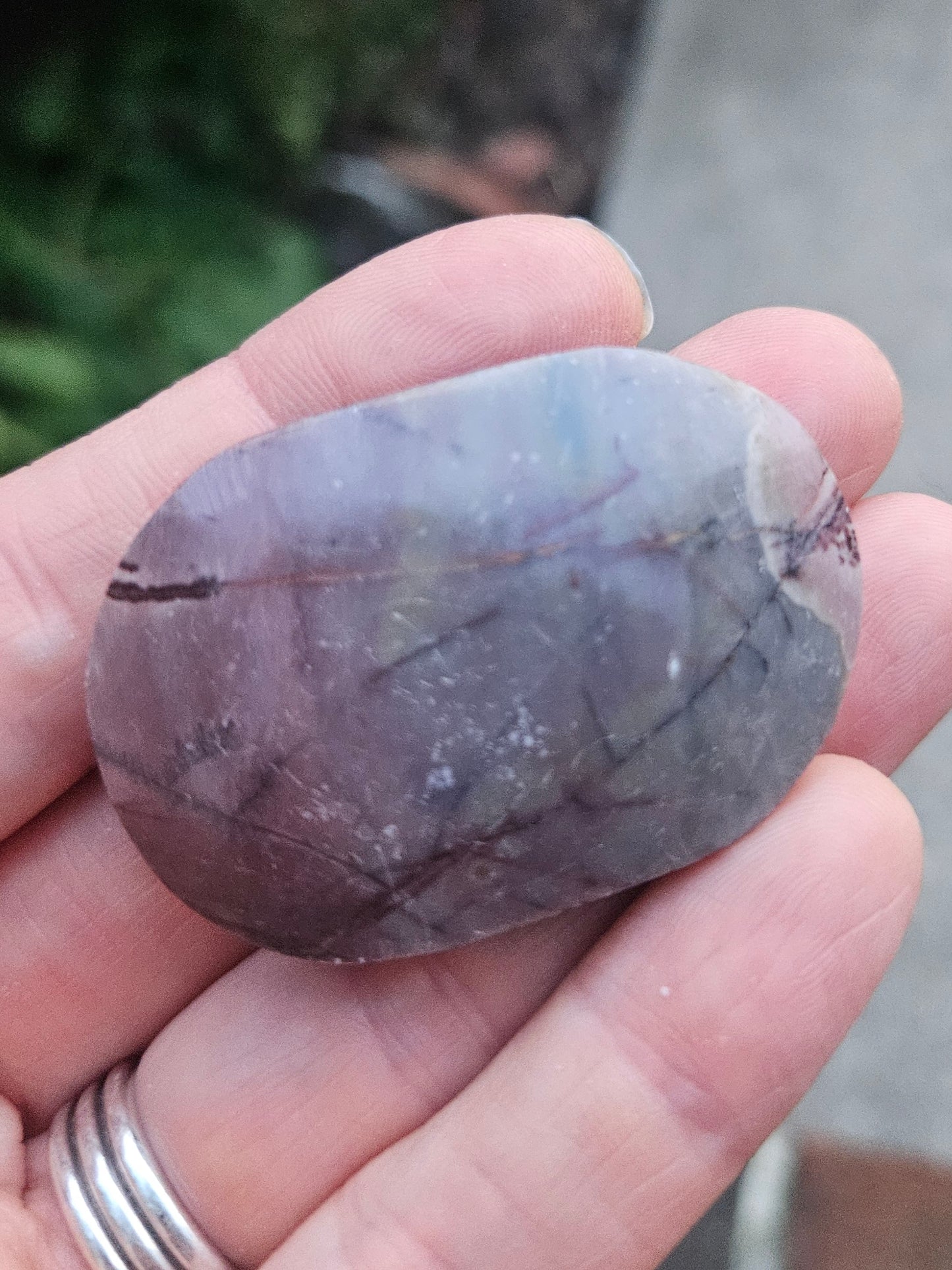 Dendritic Jasper palm stone