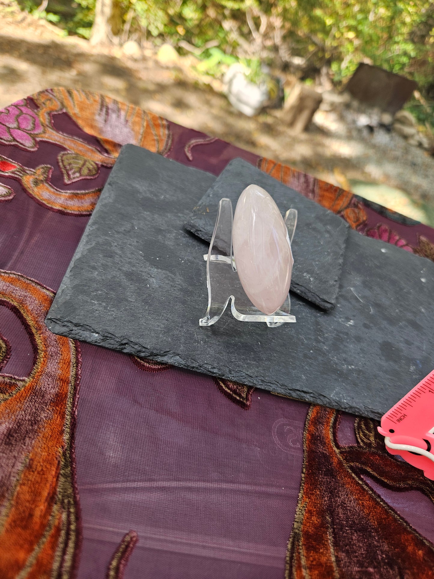 Rose Quartz palm stone
