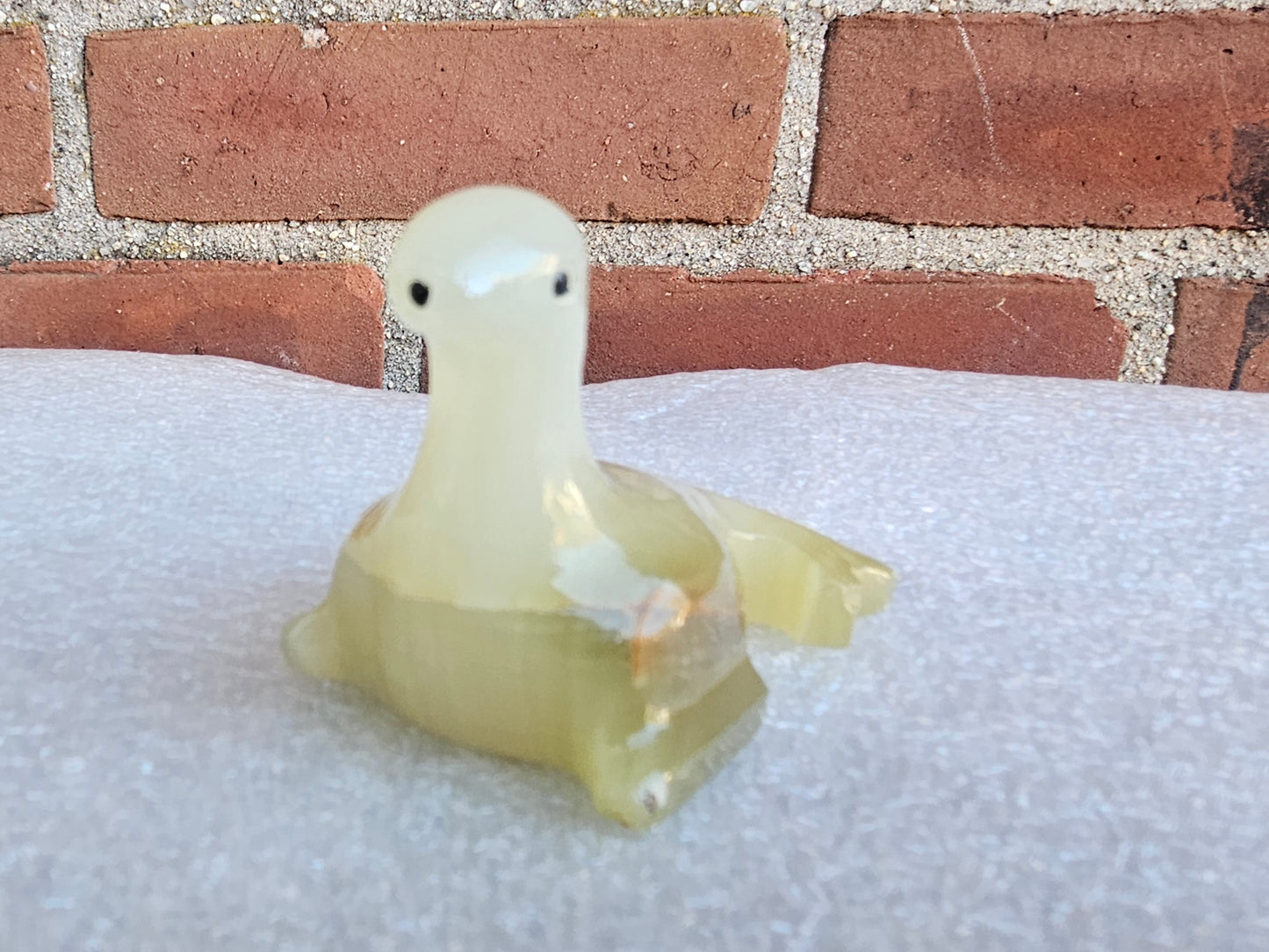 Pistachio Calcite Seal carving 💛