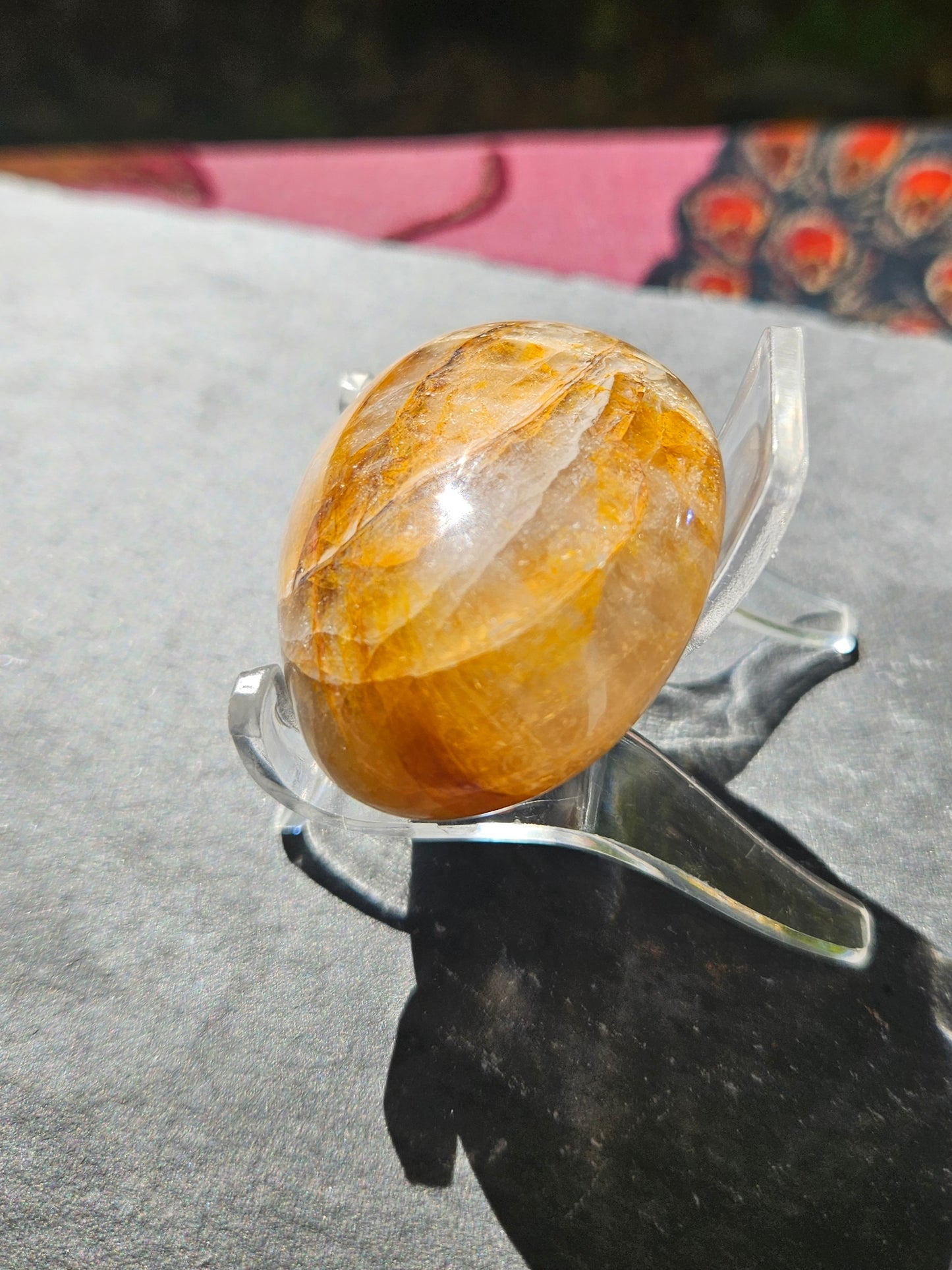 Golden Healer palm stone