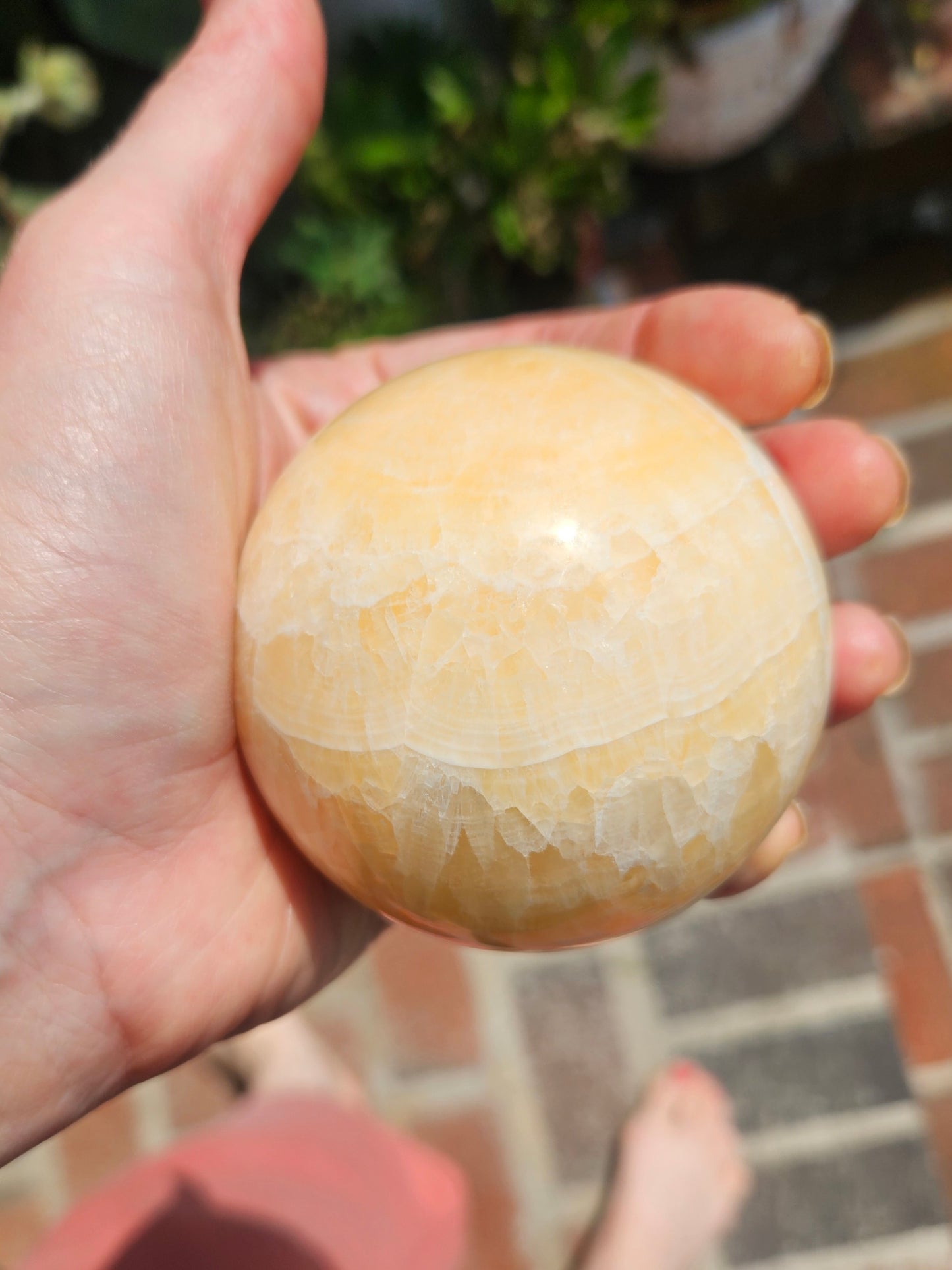 Orange Calcite sphere