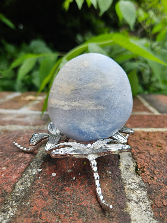 Blue Calcite palm stone