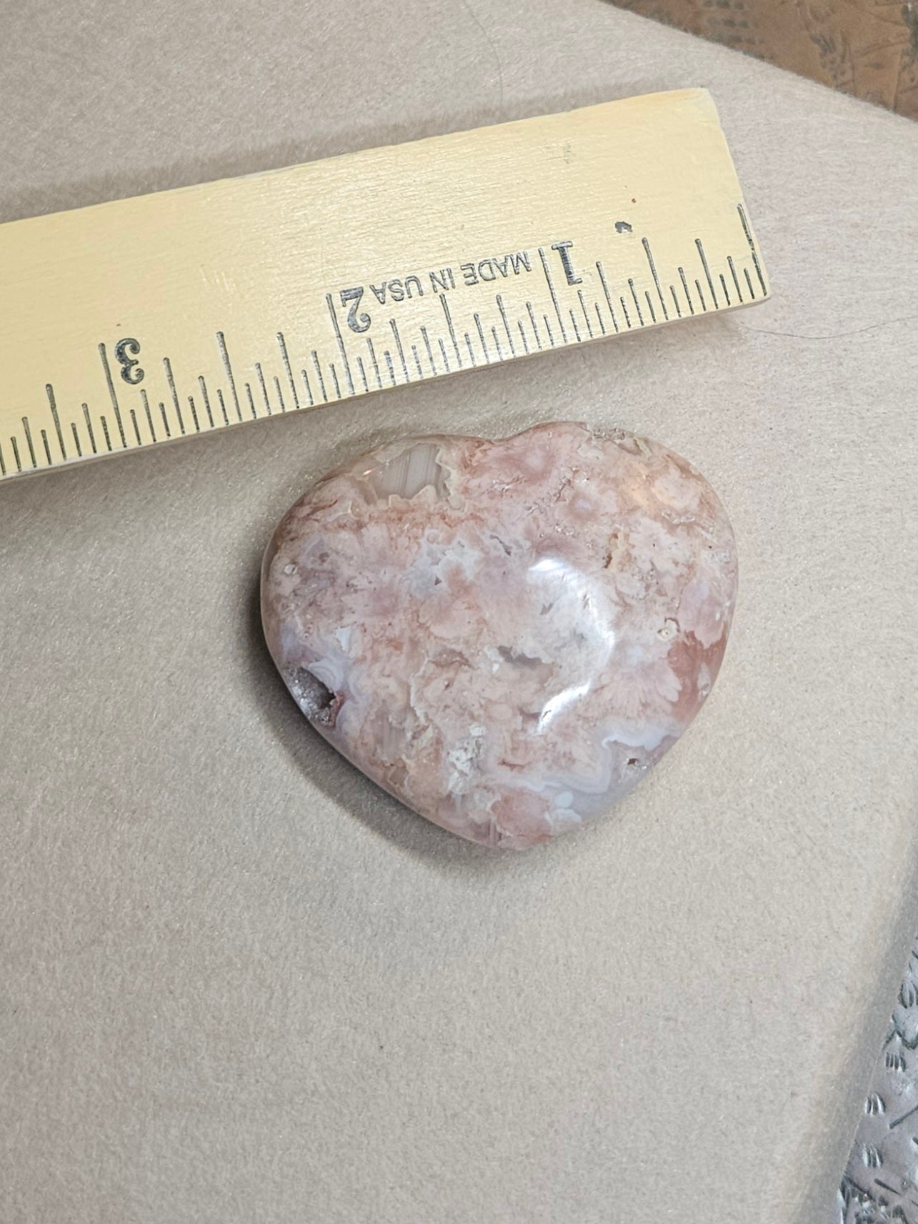 Flower Agate heart