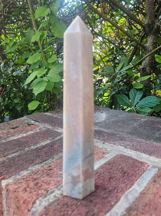 Blue Flower Agate tower