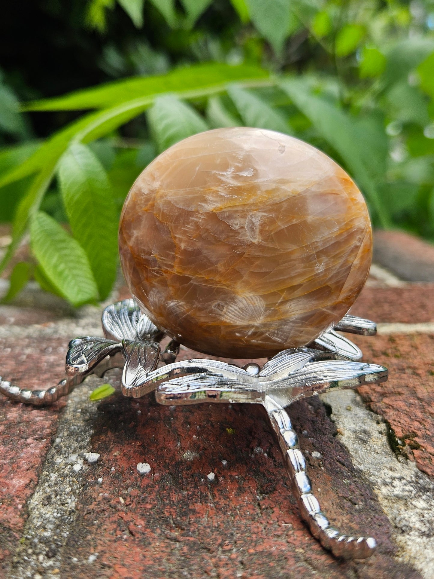 Golden Moonstone palm stone