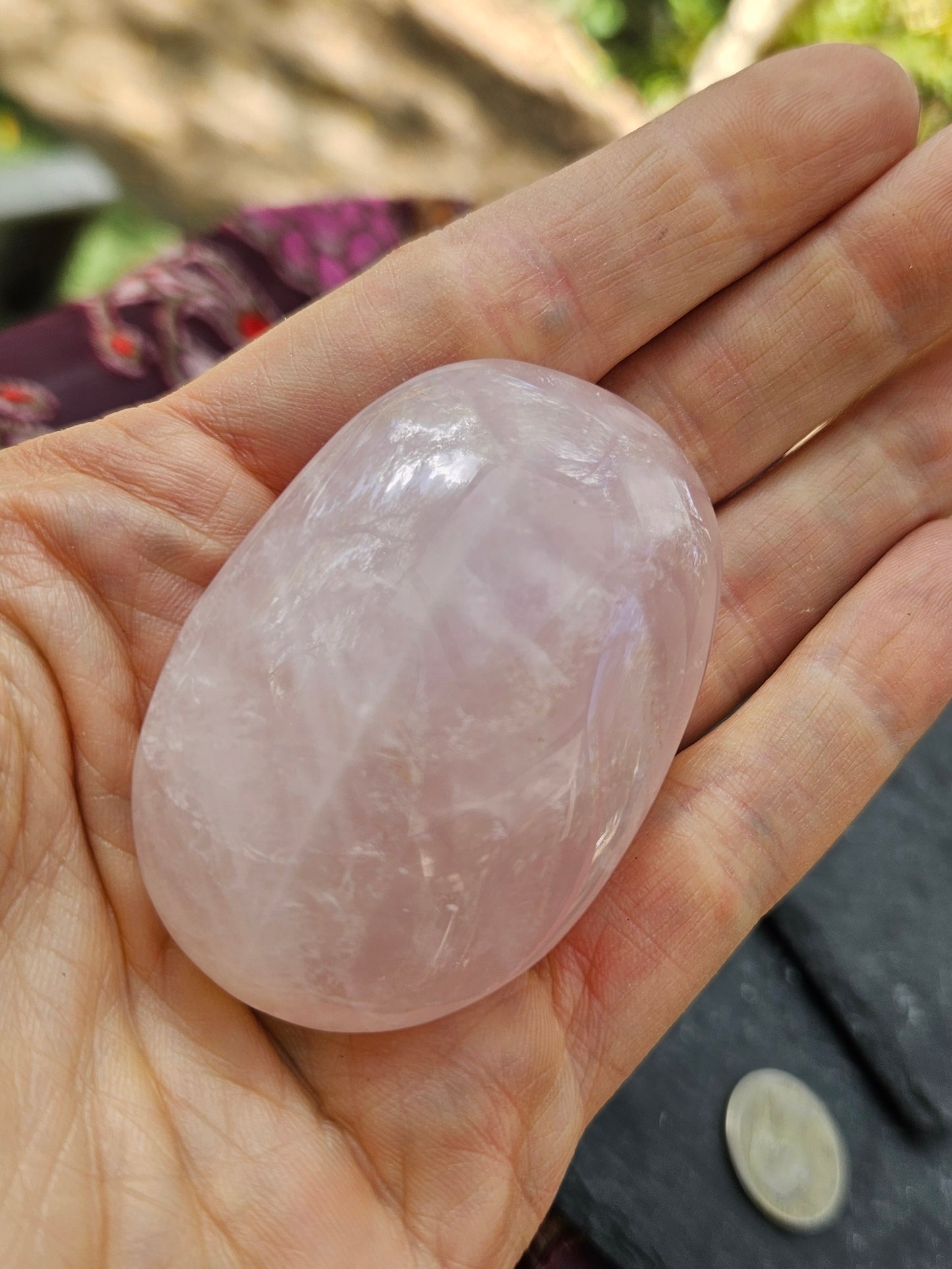 Rose Quartz palm stone
