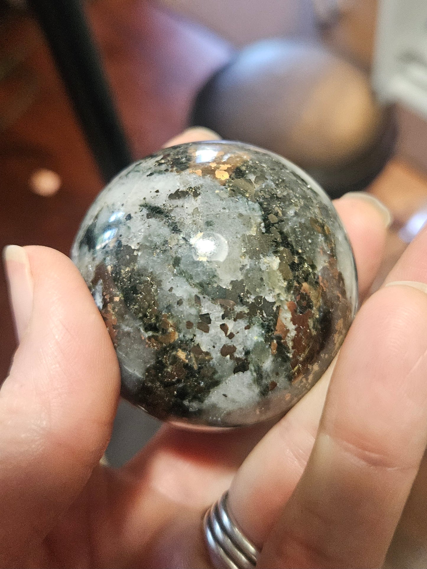 Tourmaline Quartz Pyrite sphere