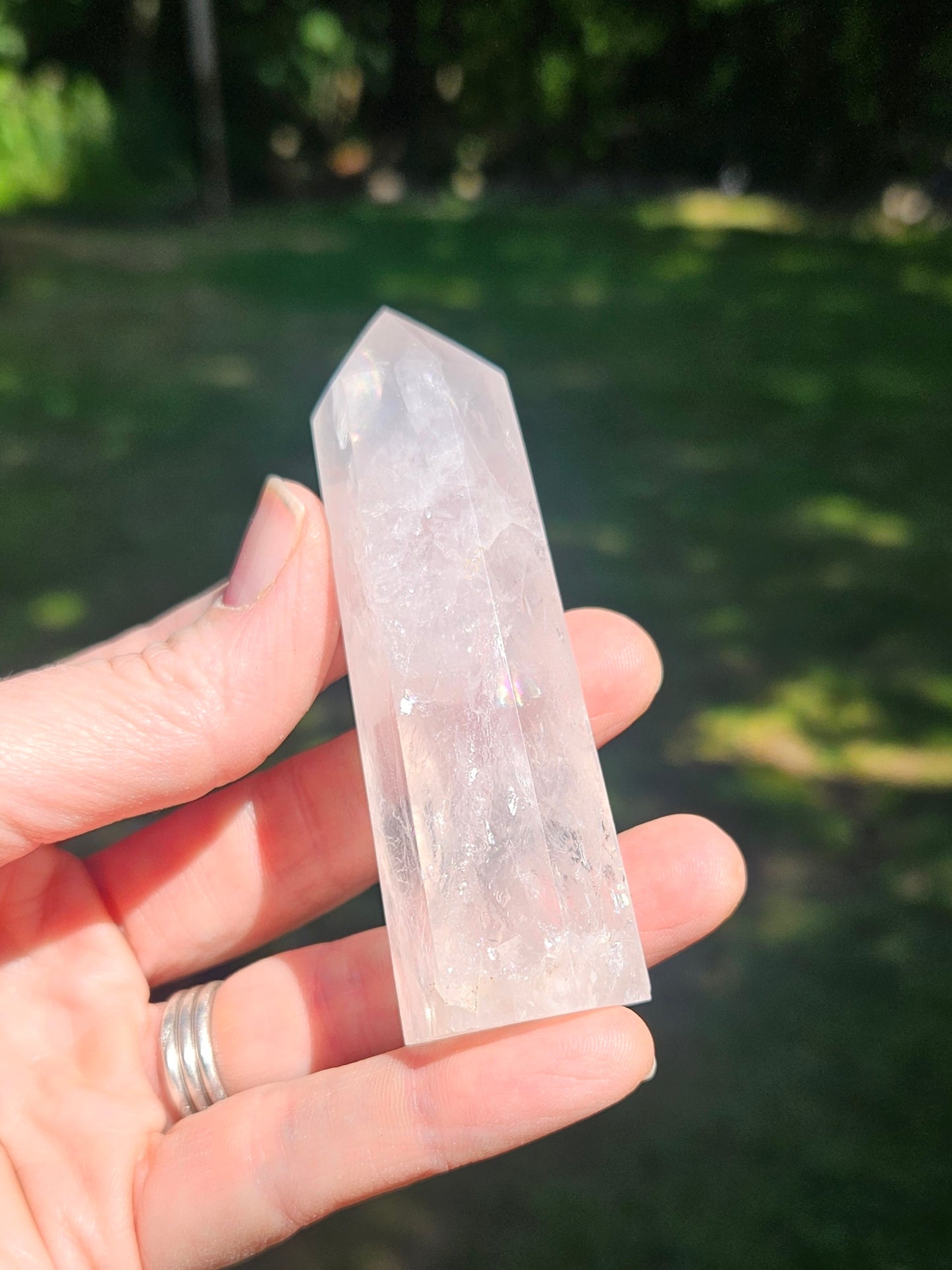 Rose Quartz tower - high grade
