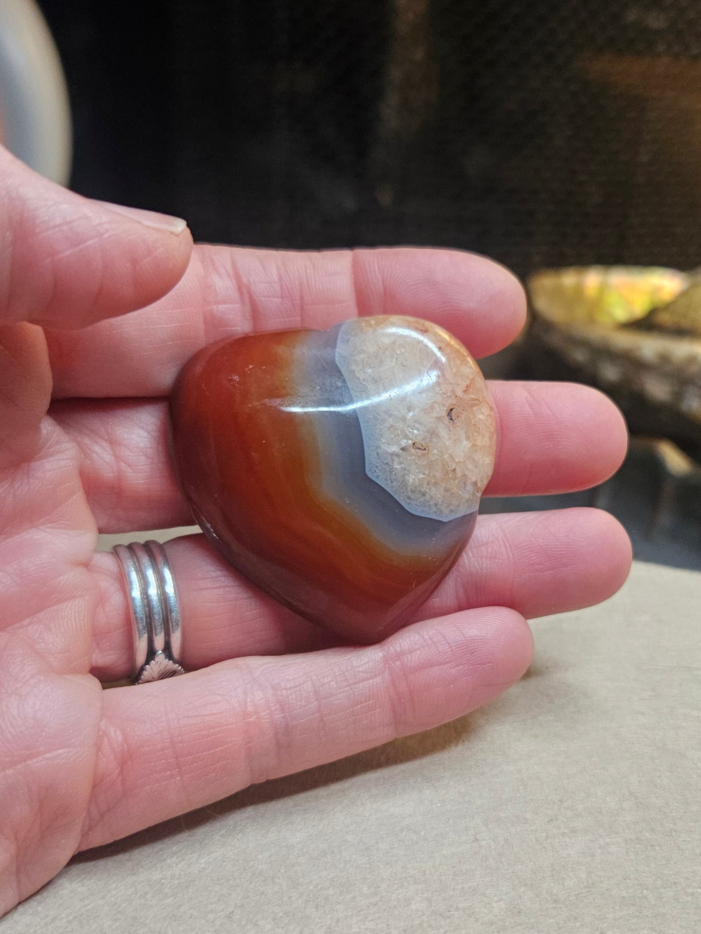 Carnelian Agate heart