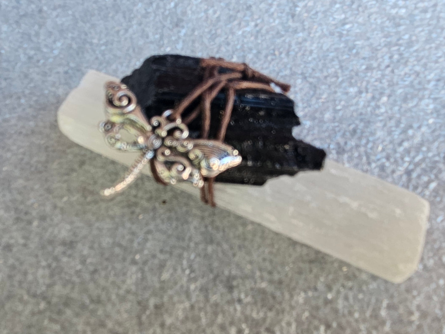 Yin Yang bundle - Black Tourmaline and Selenite