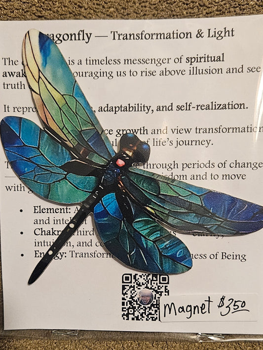 Wooden Dragonfly Magnet