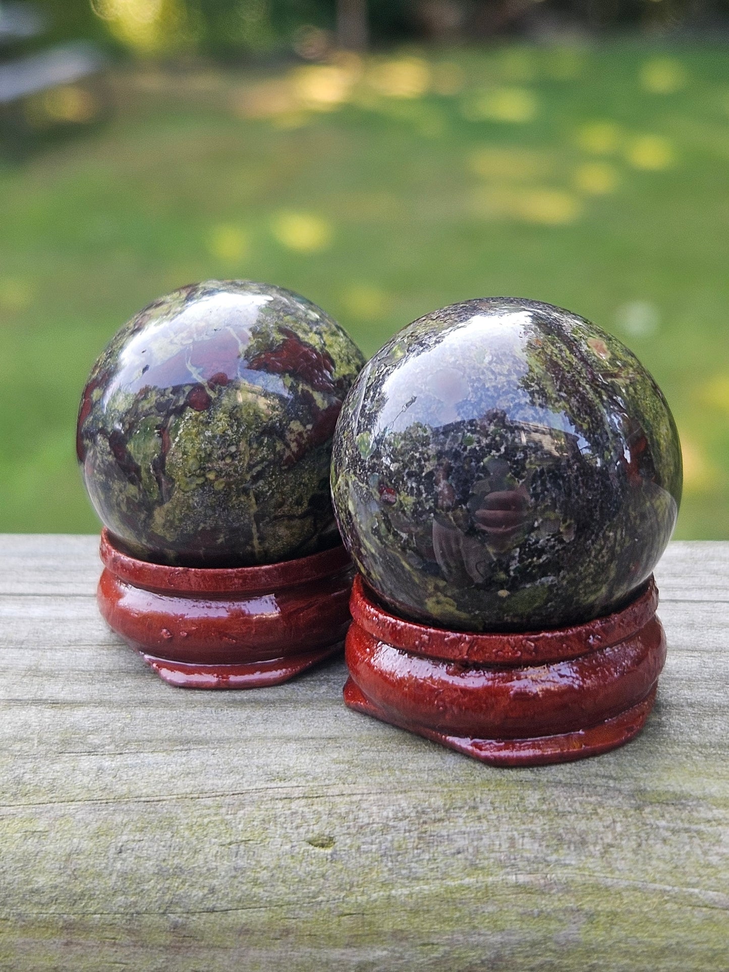 Dragon's Blood Jasper spheres