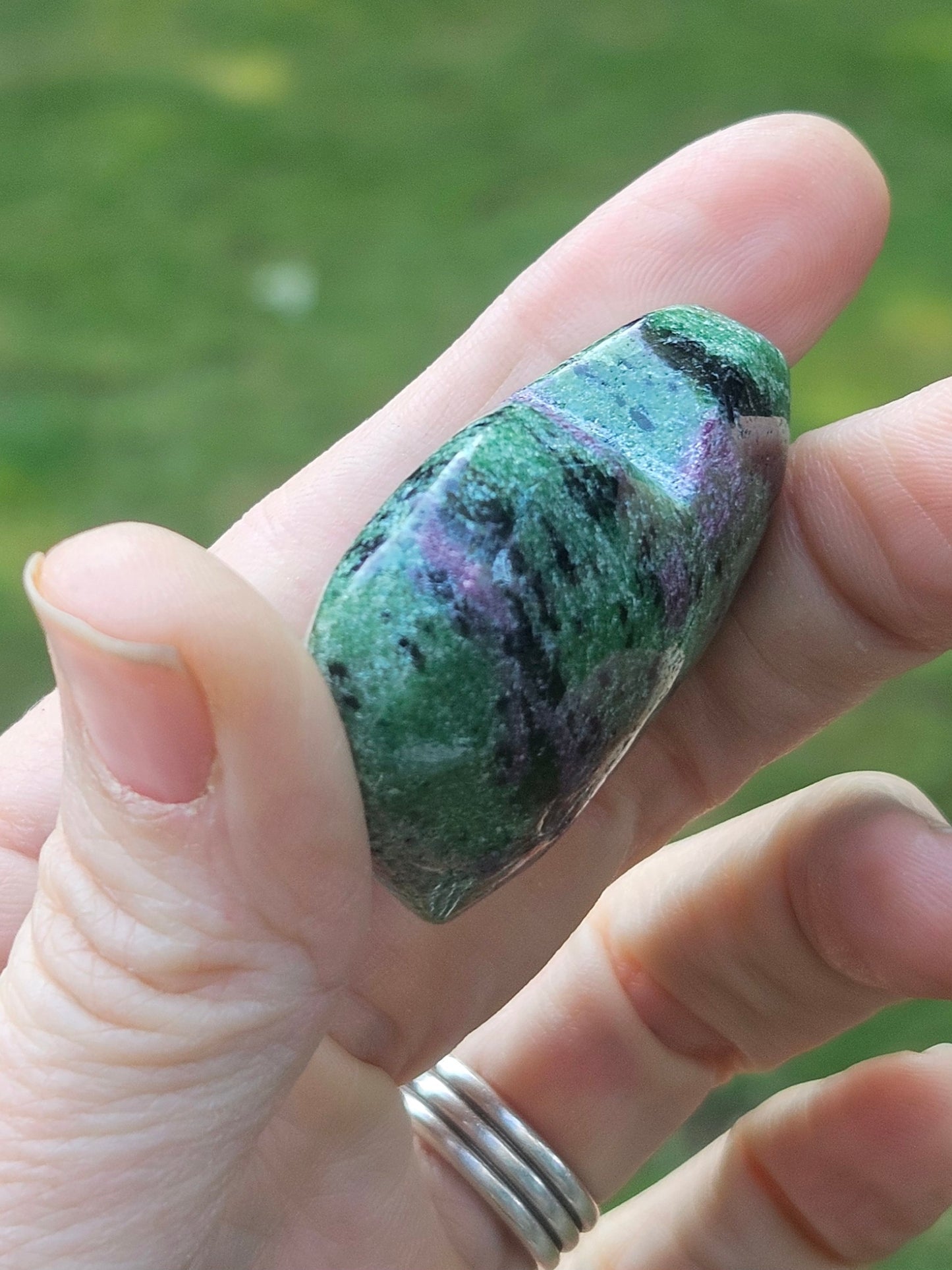 Ruby in Zoisite heart
