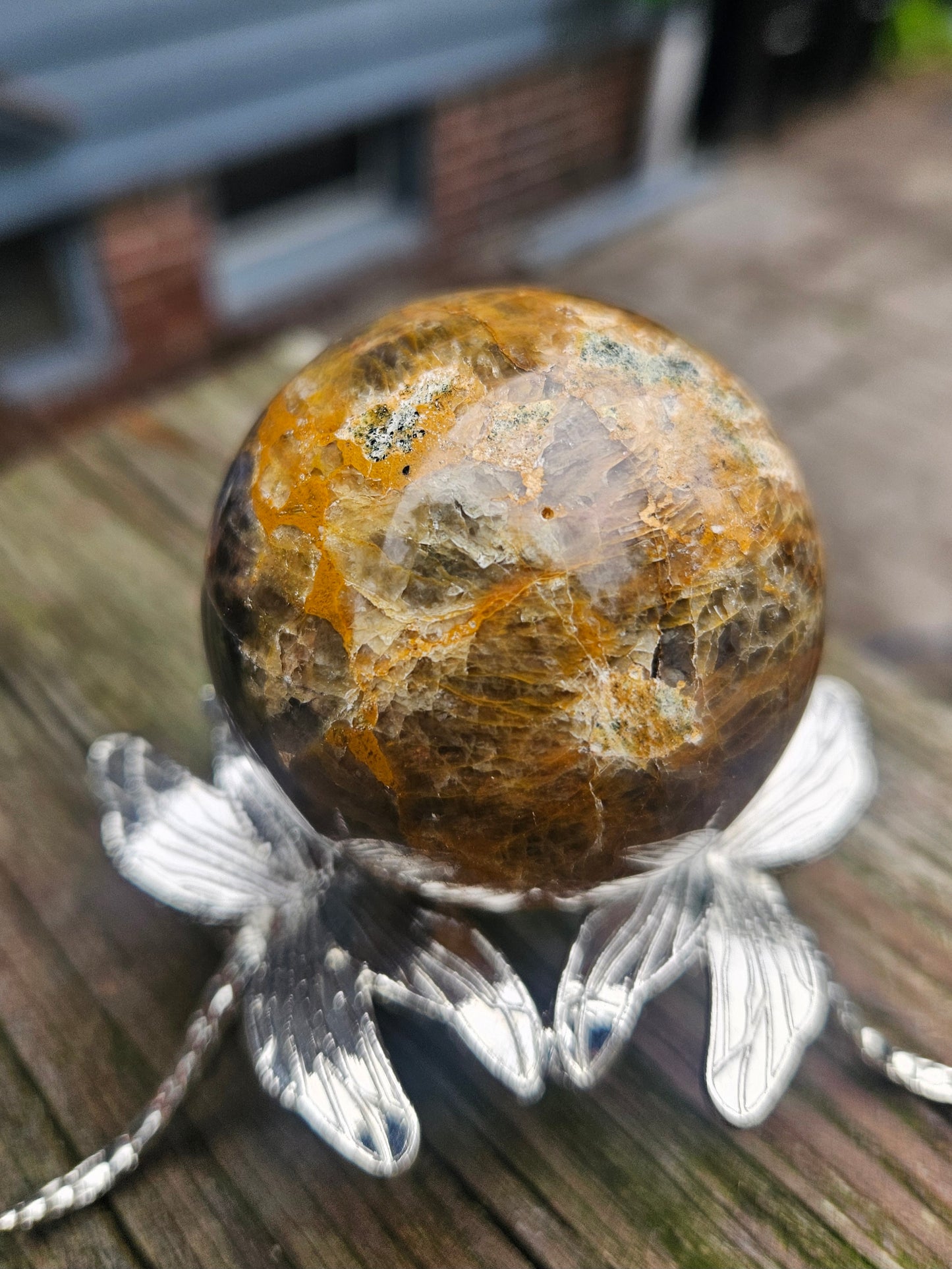 Golden Moonstone Sphere