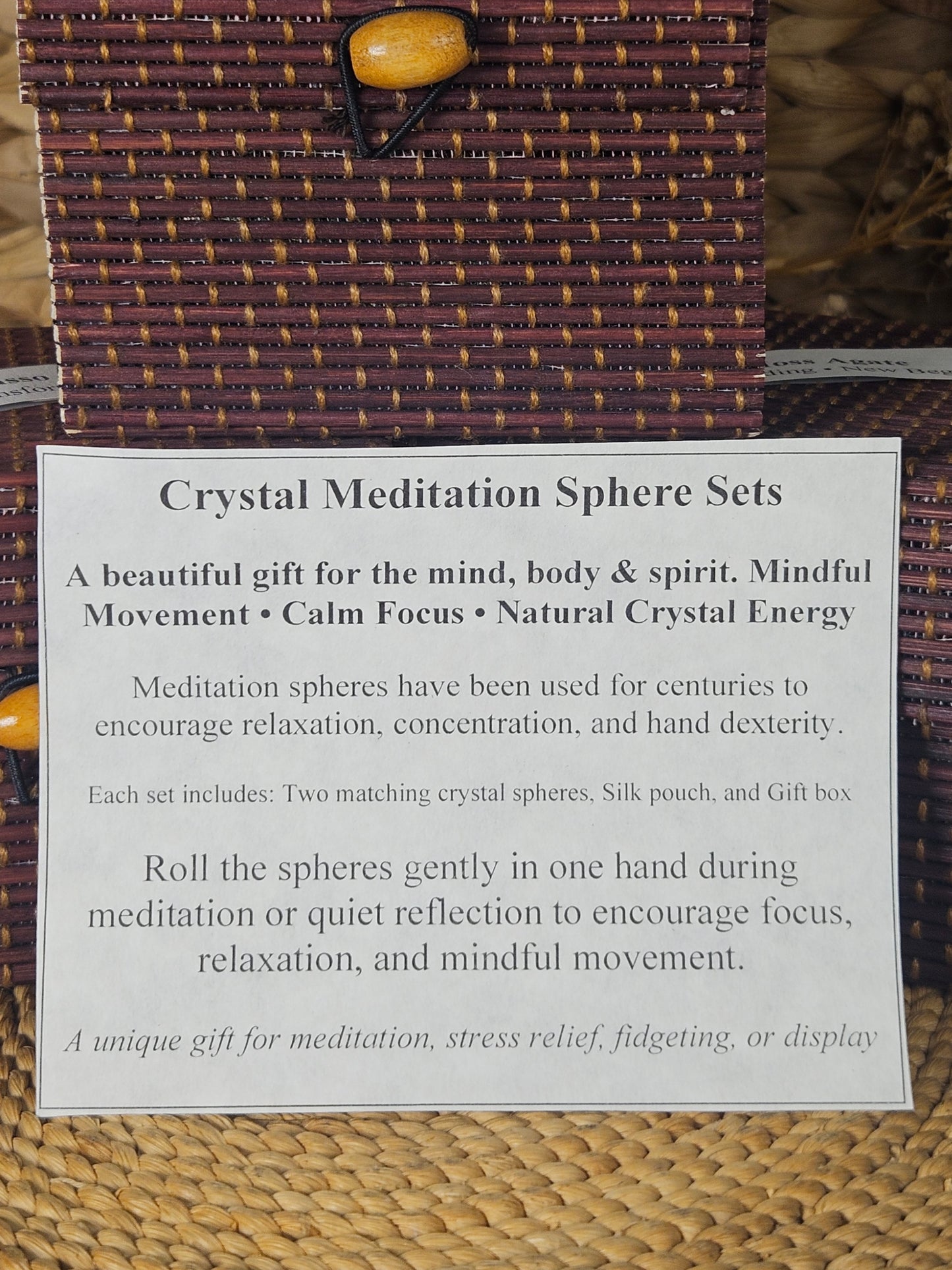 Meditation Spheres - Moss Agate