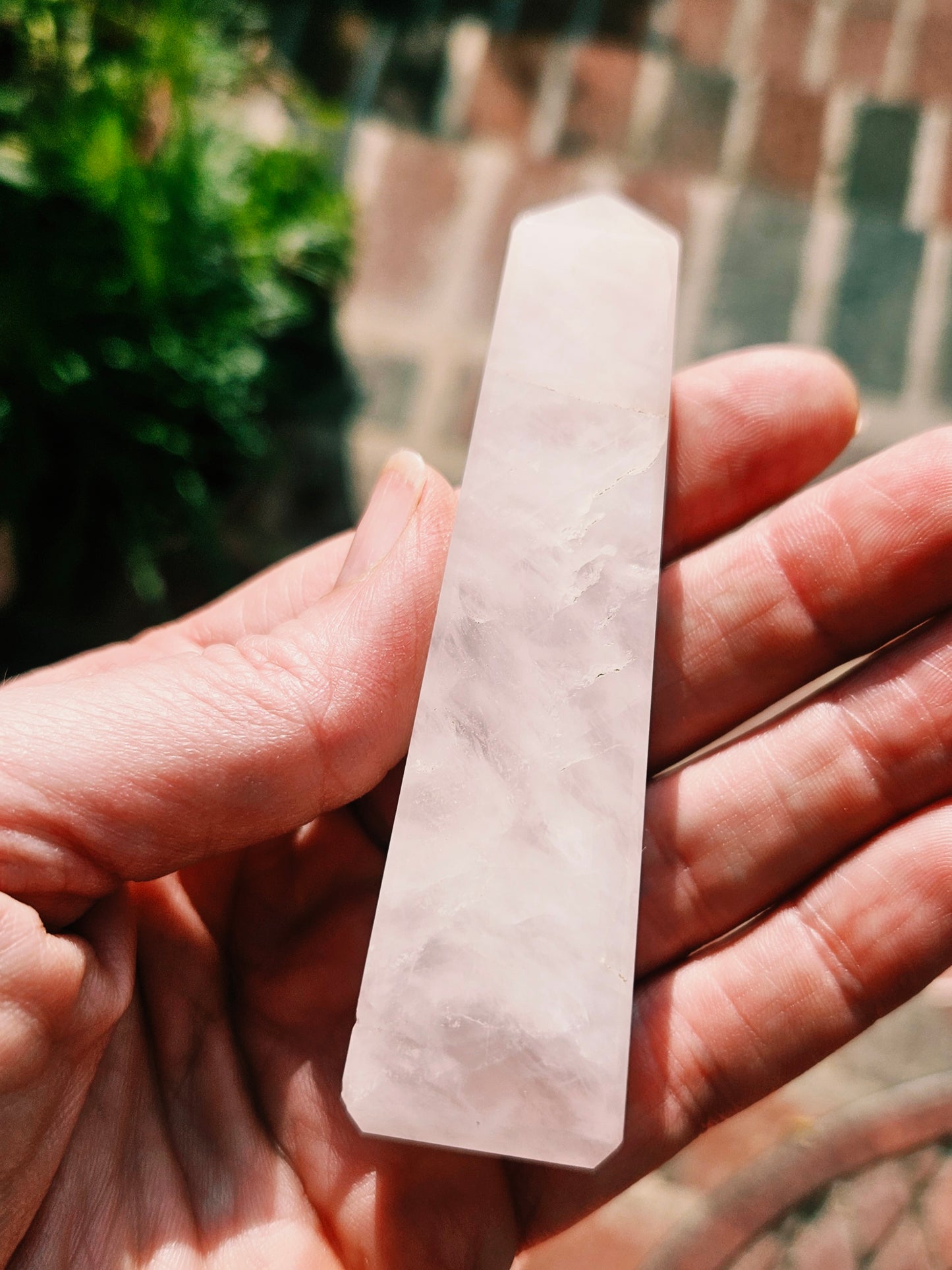 Blush pink Moonstone tower