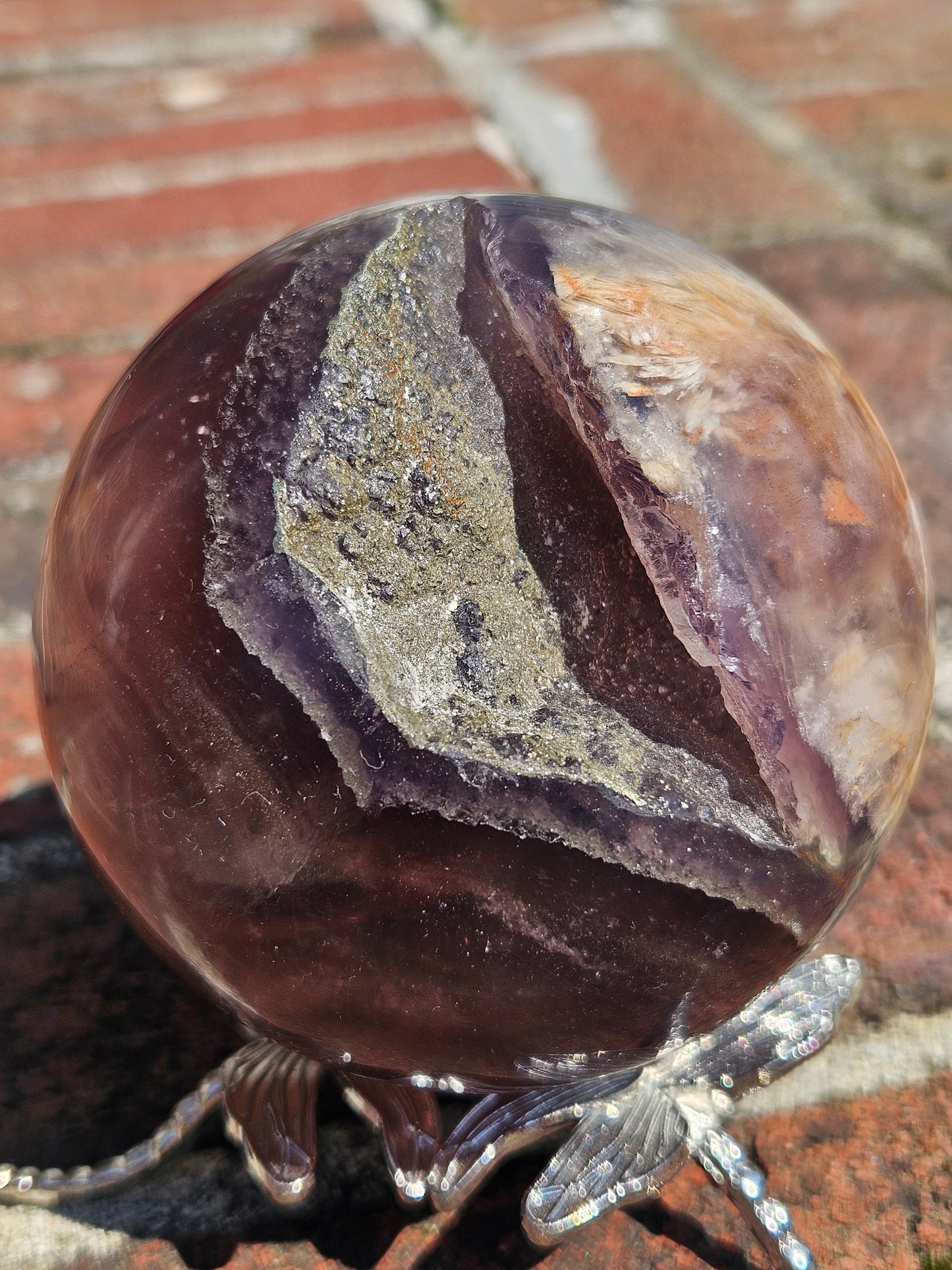 Rainbow Fluorite Sphere