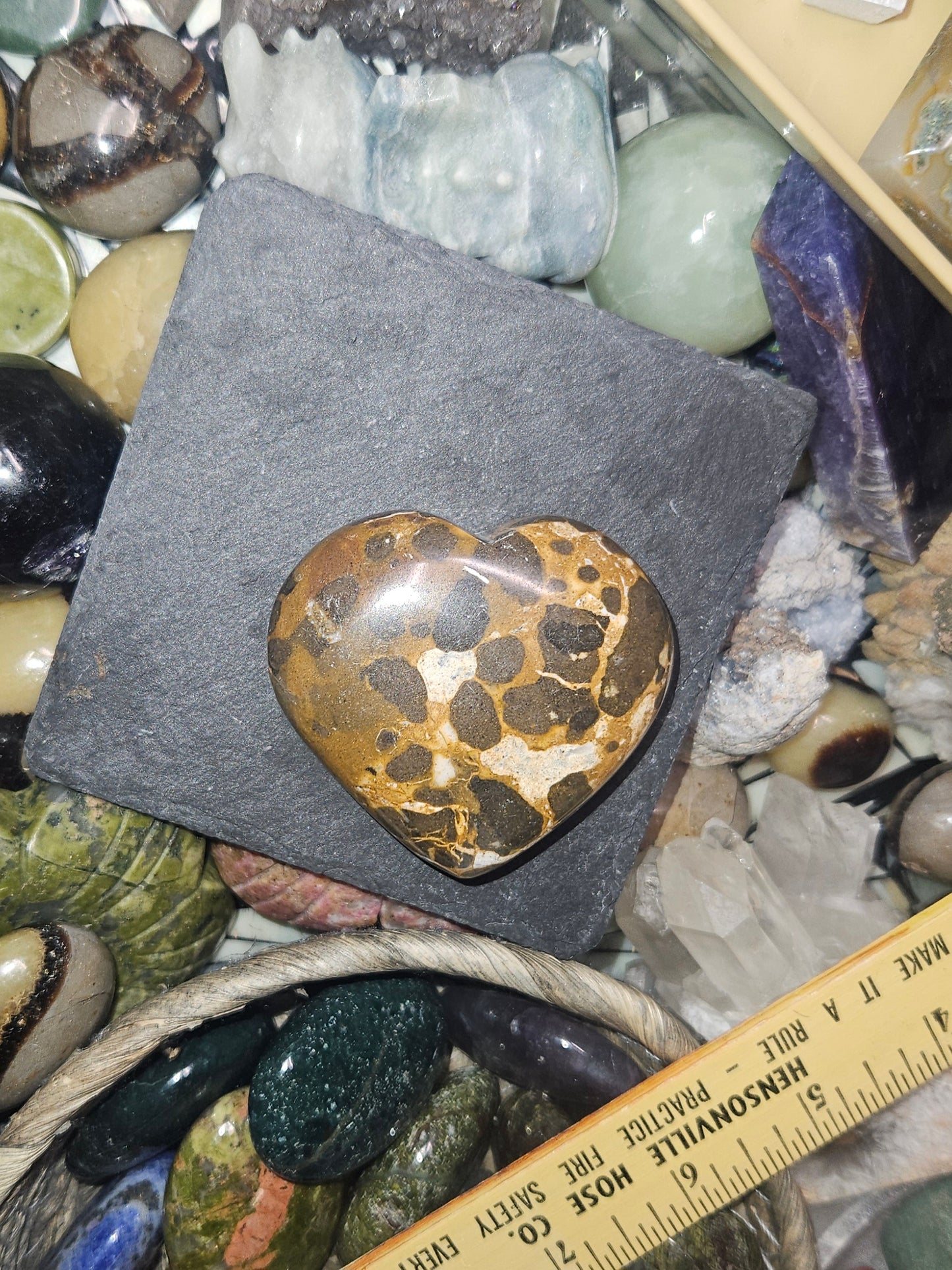 Leopard Skin Jasper Heart